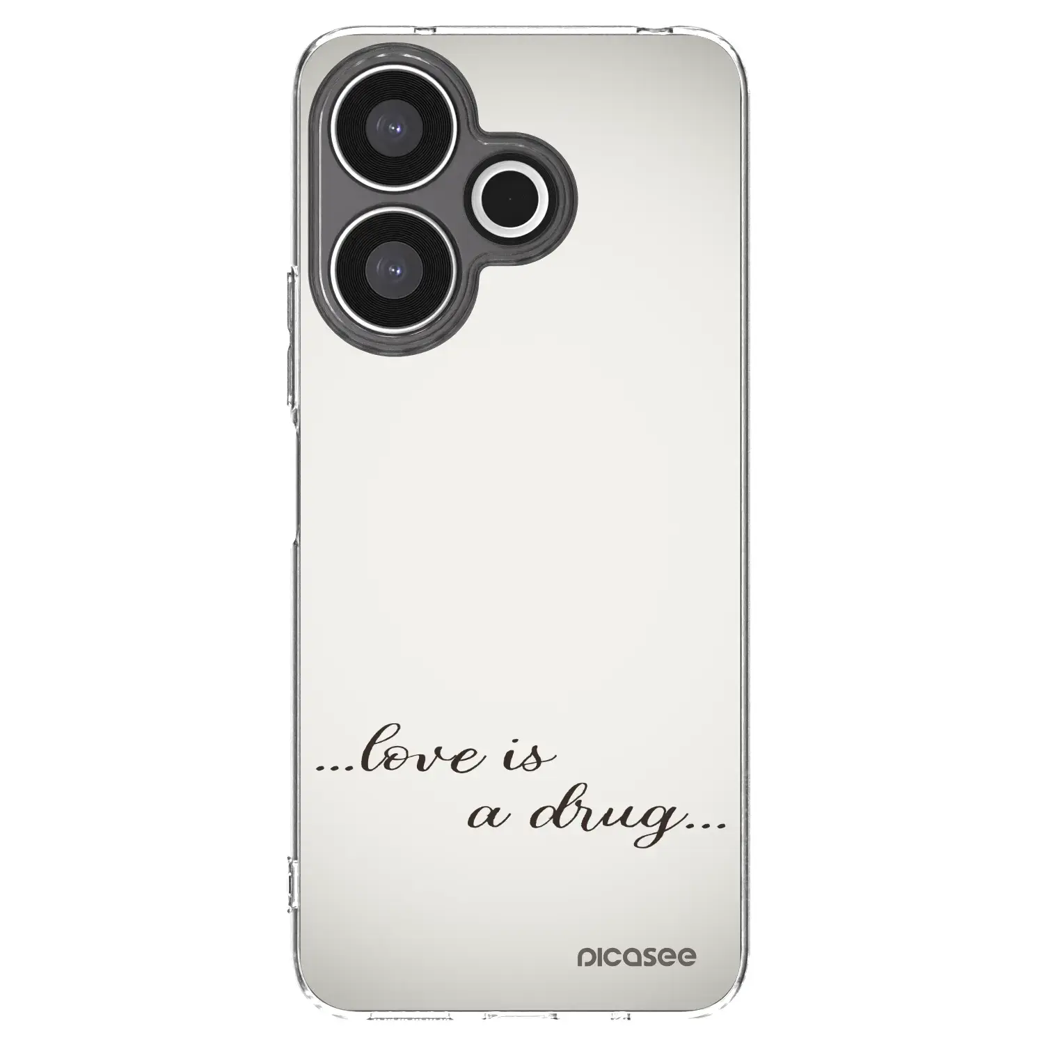 Silikonový průhledný obal pro Xiaomi Redmi 13 4G - Love is a drug