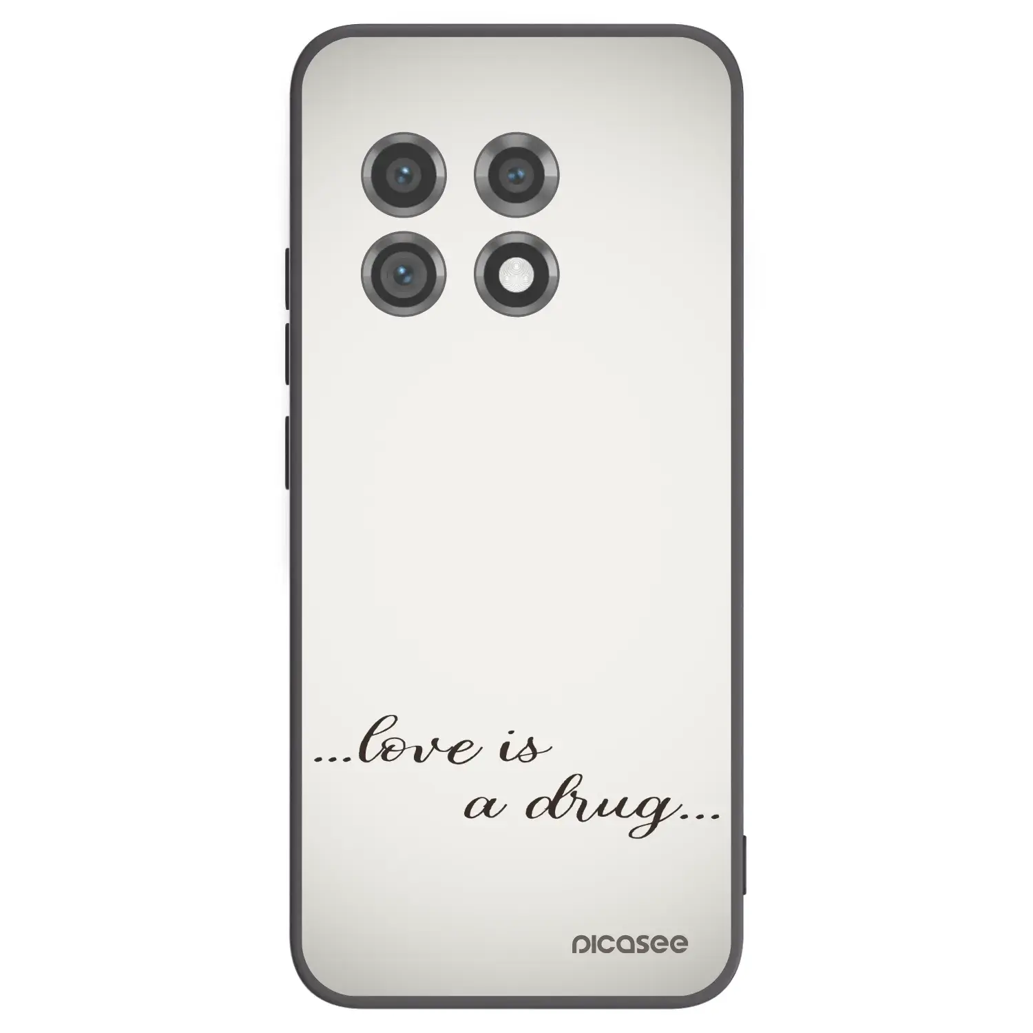 Silikonový černý obal pro OnePlus 11 5G - Love is a drug