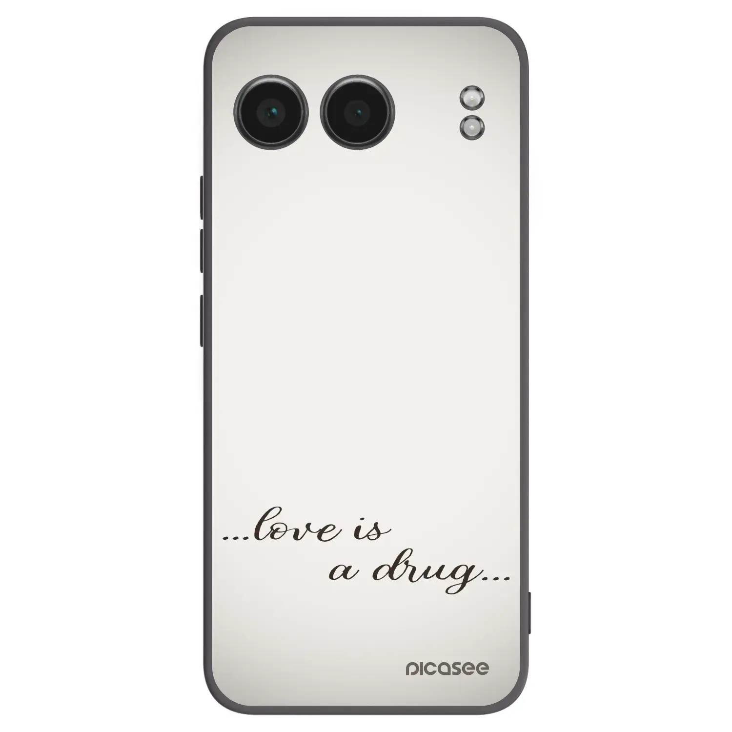 Silikonový černý obal pro OnePlus Nord 4 - Love is a drug