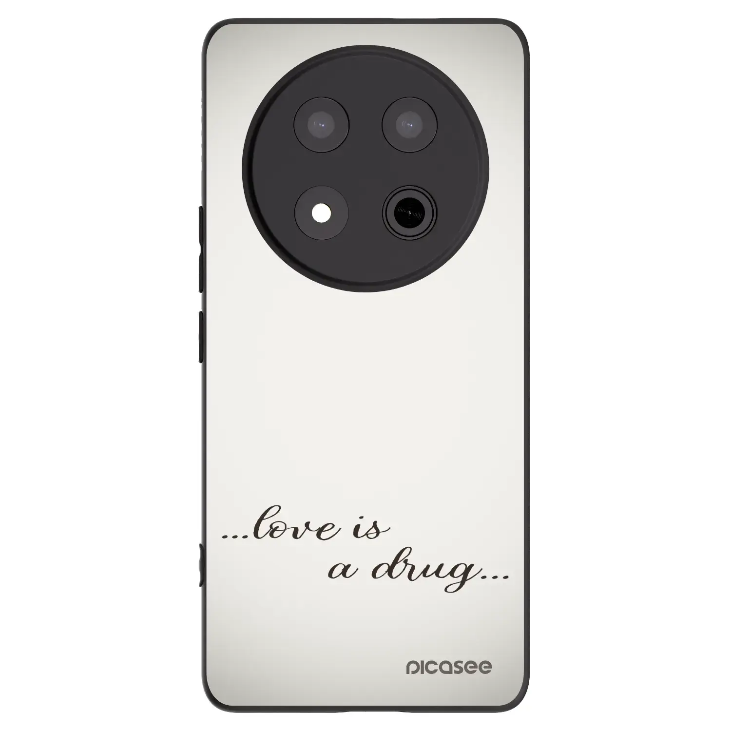 Silikonový černý obal pro Honor Magic7 Lite 5G - Love is a drug