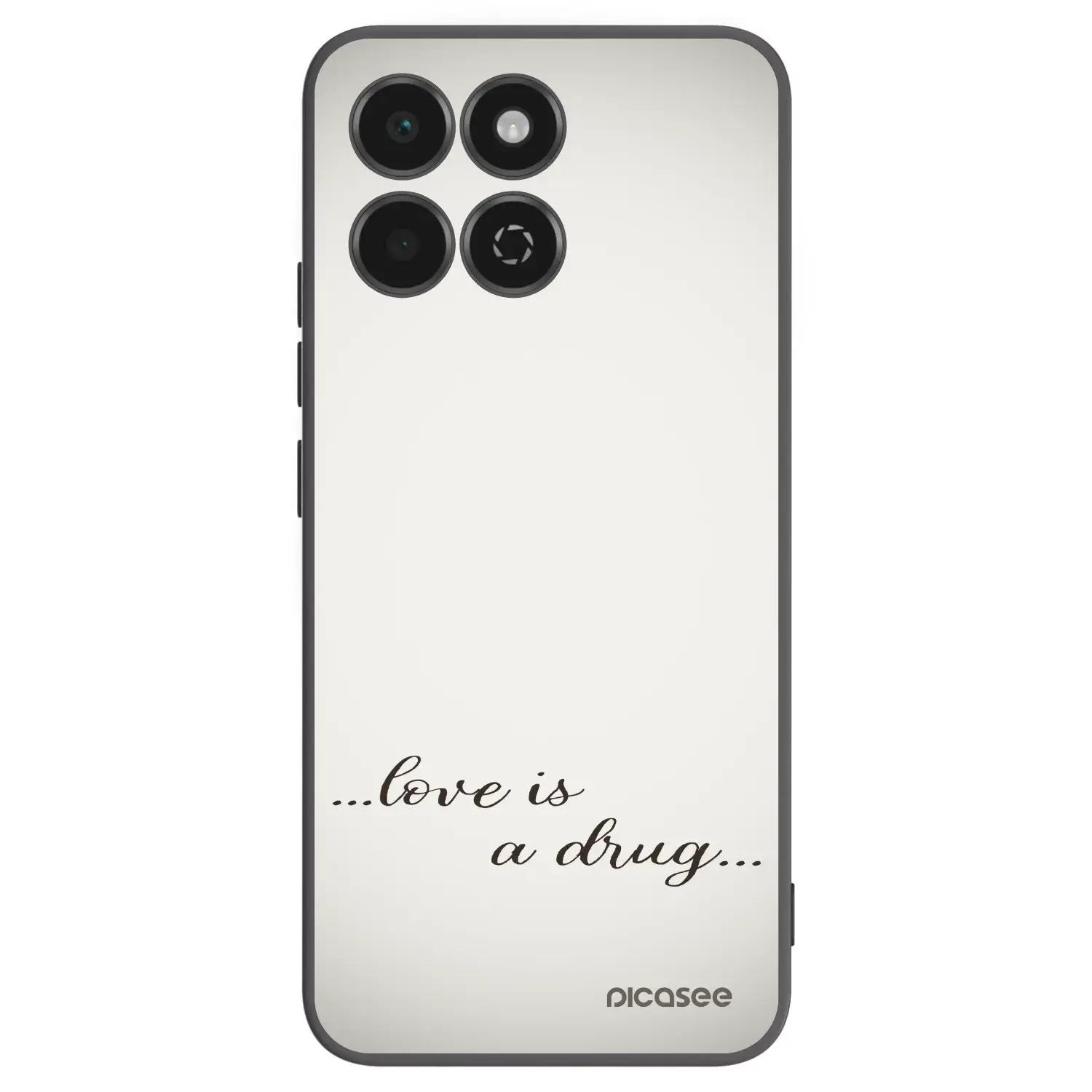 Silikonový černý obal pro Honor 200 Smart 5G - Love is a drug