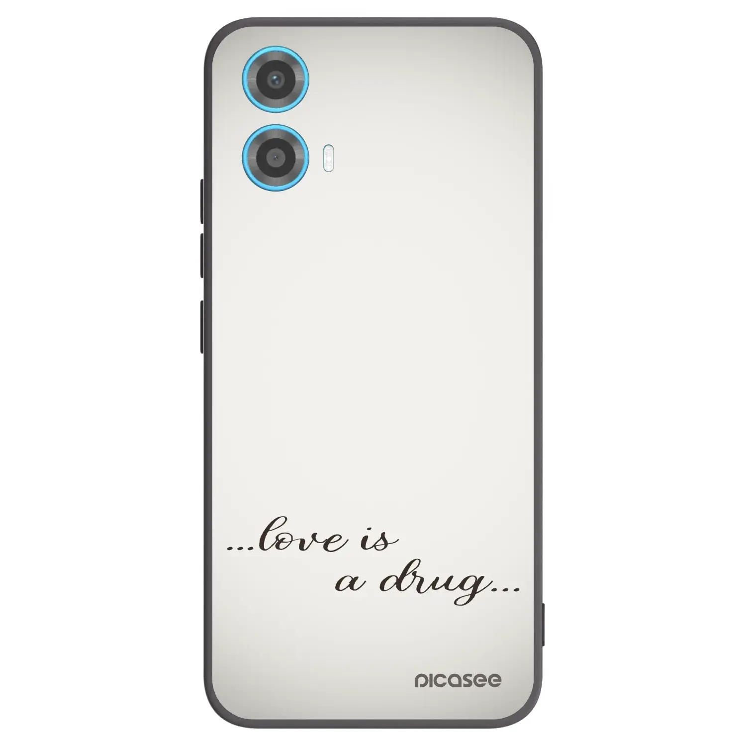 Silikonový černý obal pro Motorola Moto G34 5G - Love is a drug