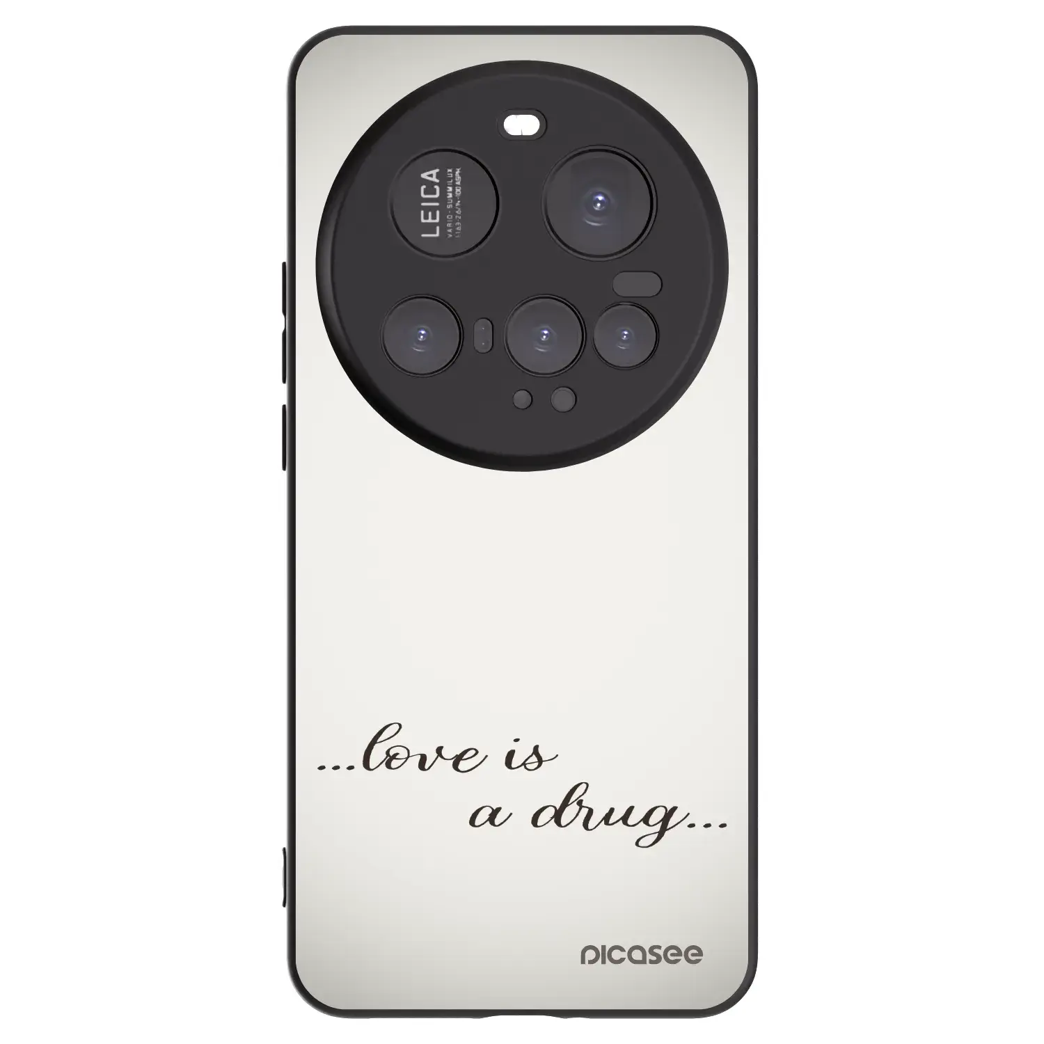 Silikonový černý obal pro Xiaomi 15 Ultra - Love is a drug