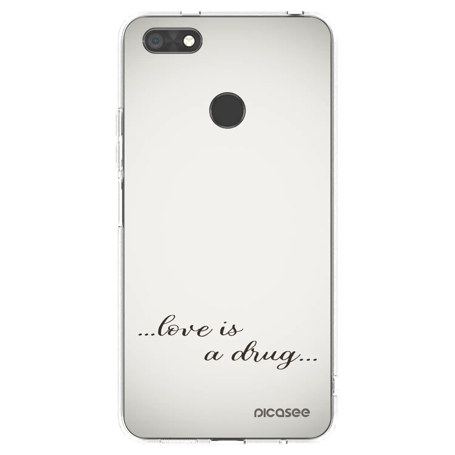 Silikonový průhledný obal pro Huawei P9 Lite Mini - Love is a drug