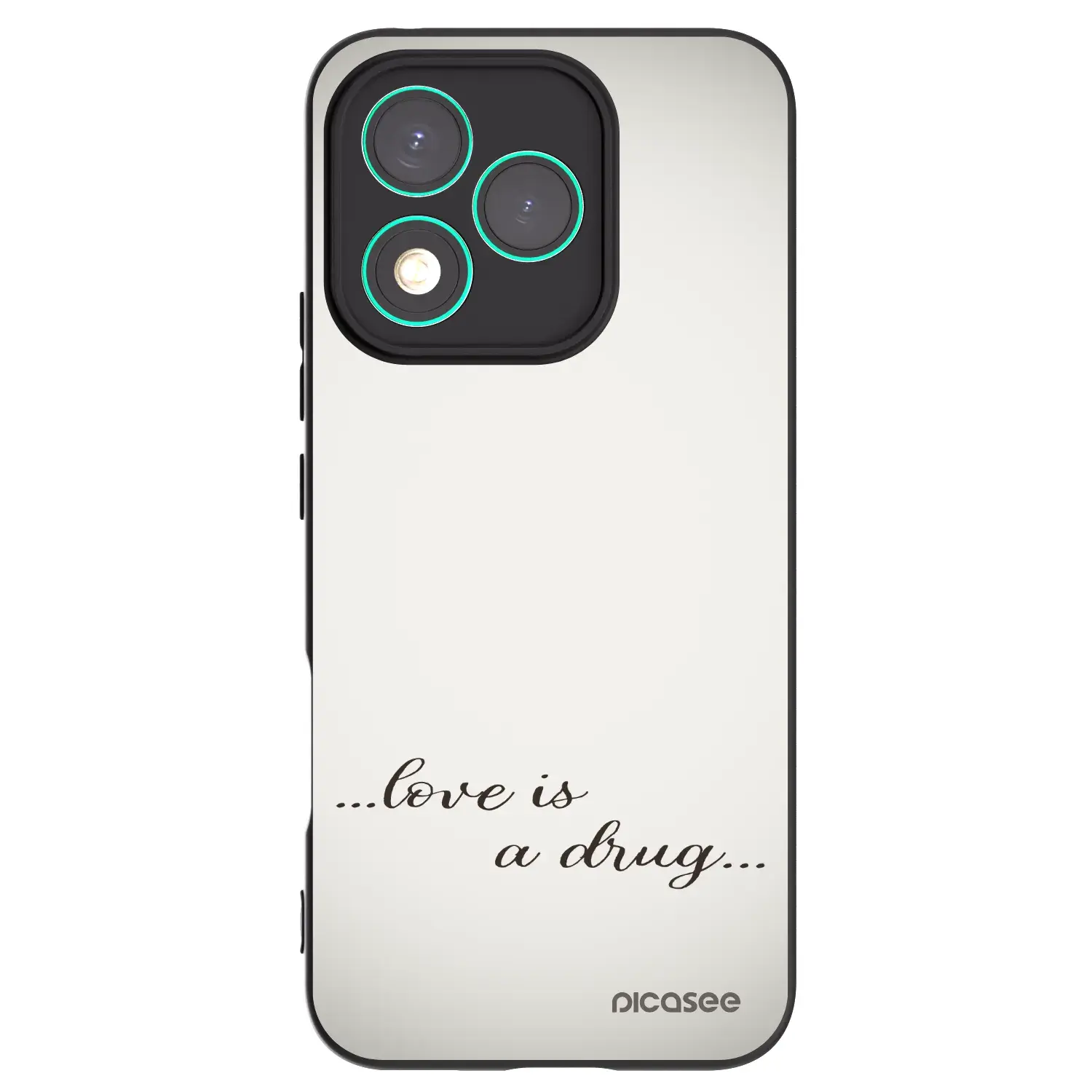 Silikonový černý obal pro Honor 400 Lite 5G - Love is a drug
