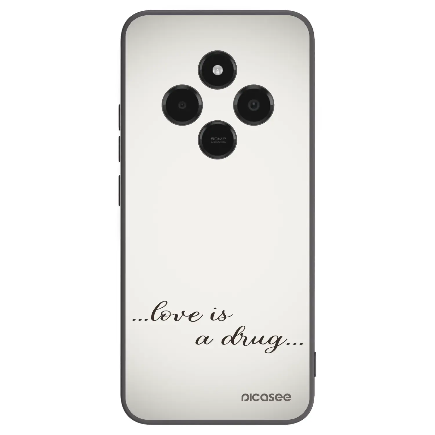 Silikonový černý obal pro Xiaomi Poco C75 - Love is a drug