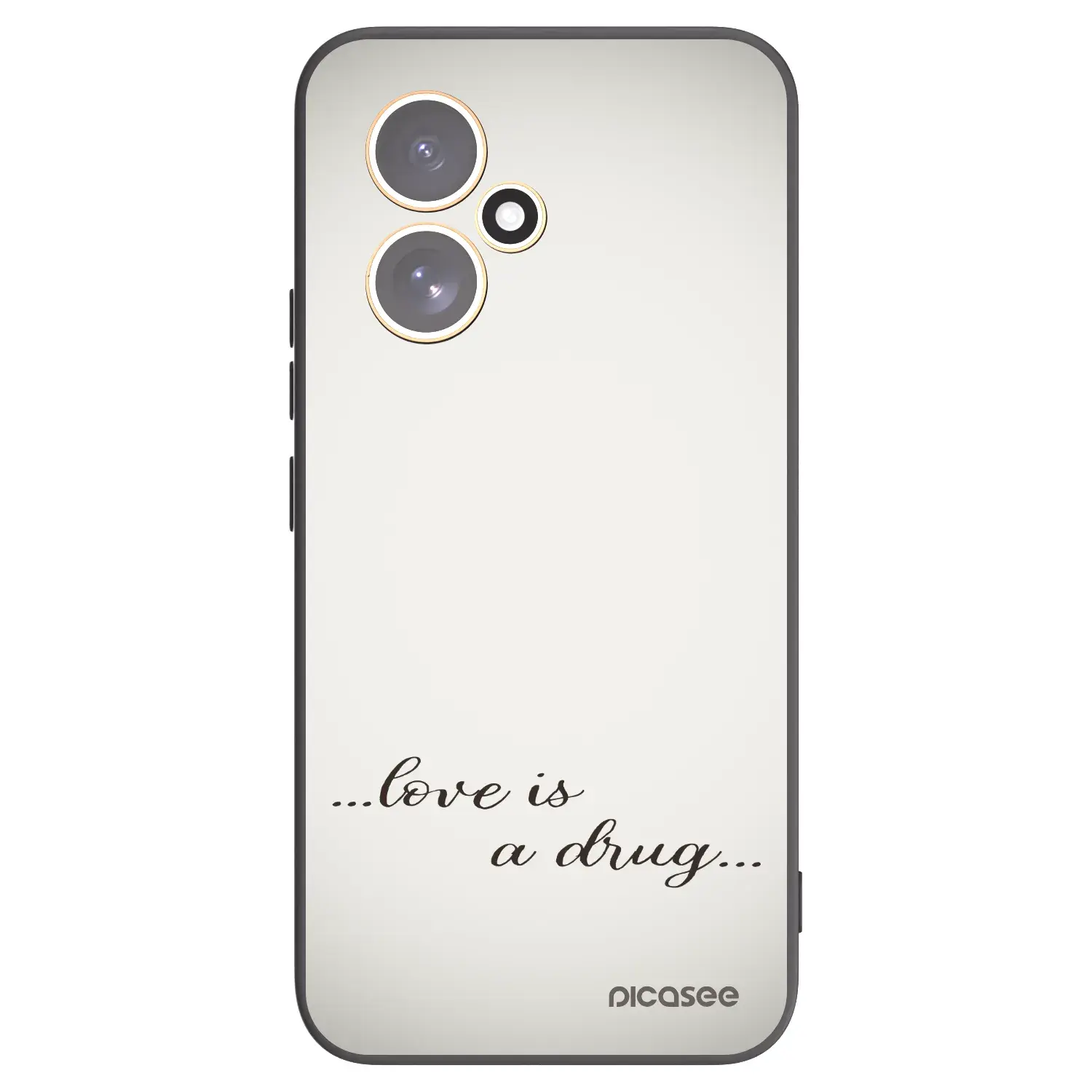 Silikonový černý obal pro Honor 400 5G - Love is a drug