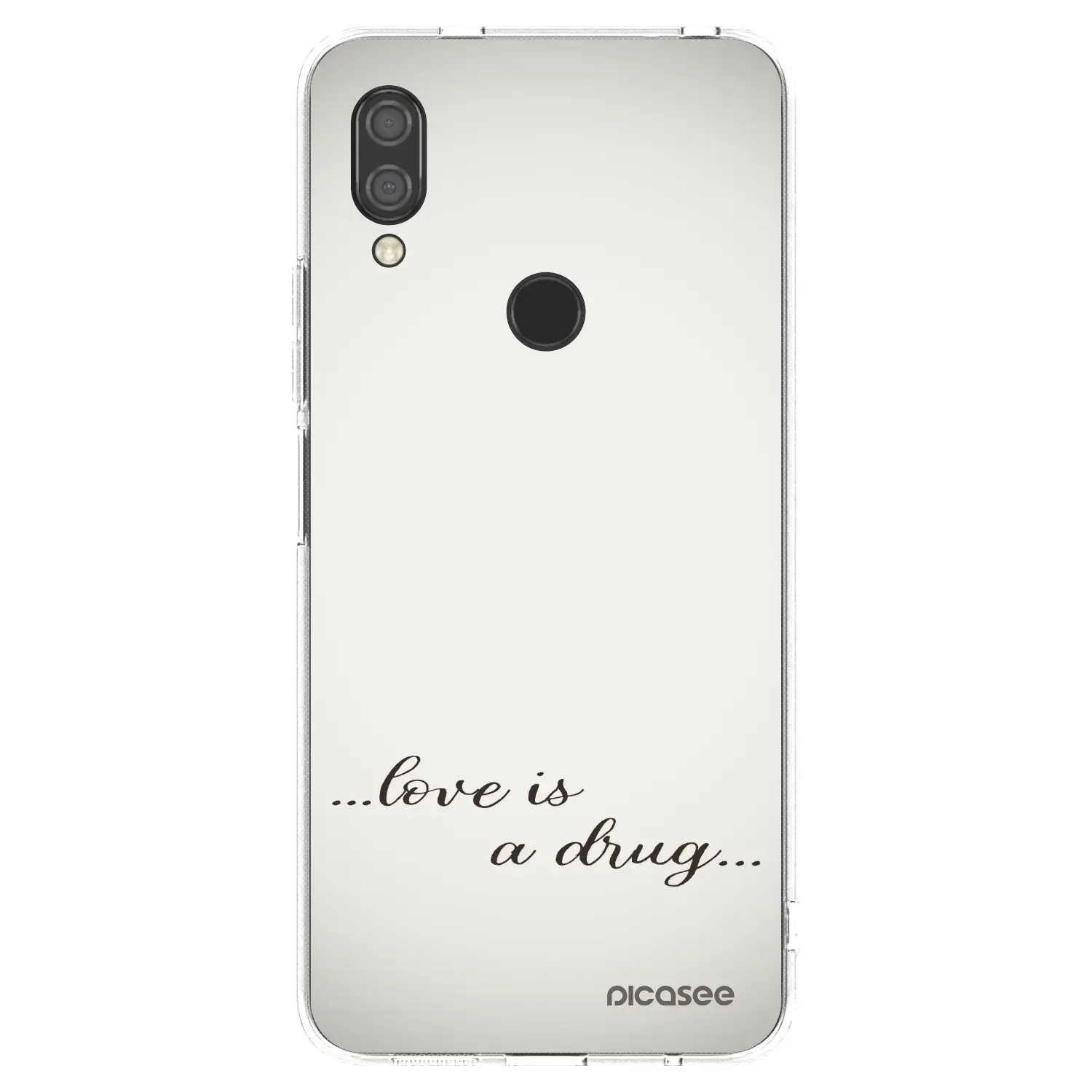 Silikonový průhledný obal pro Xiaomi Redmi 7 - Love is a drug
