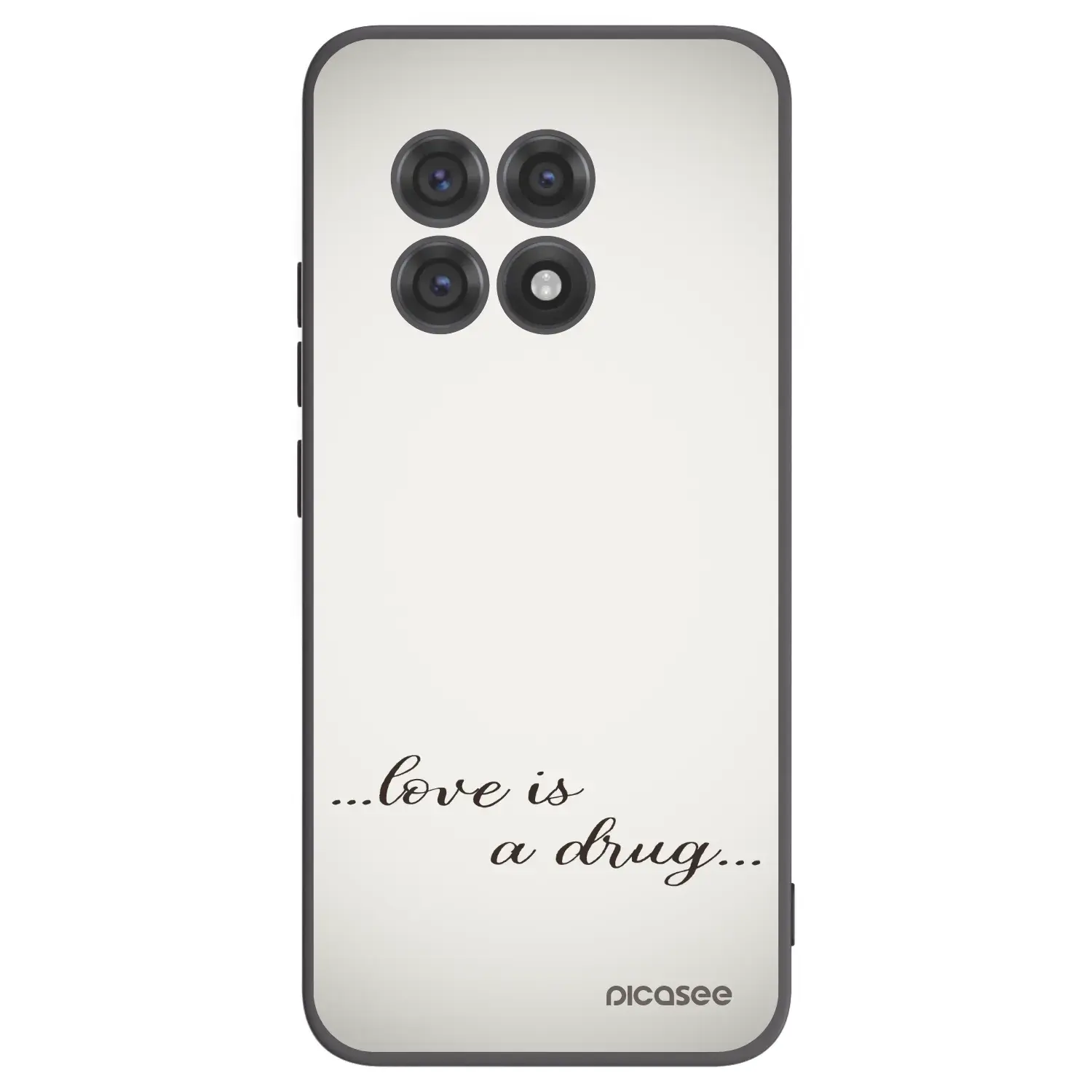 Silikonový černý obal pro OnePlus 13R 5G - Love is a drug