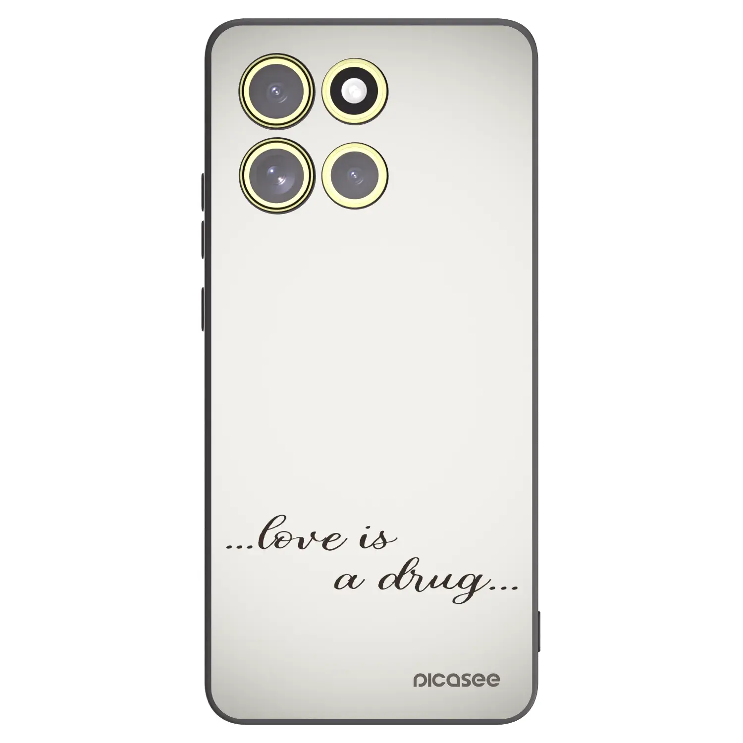 Silikonový černý obal pro Motorola Moto G86 5G - Love is a drug