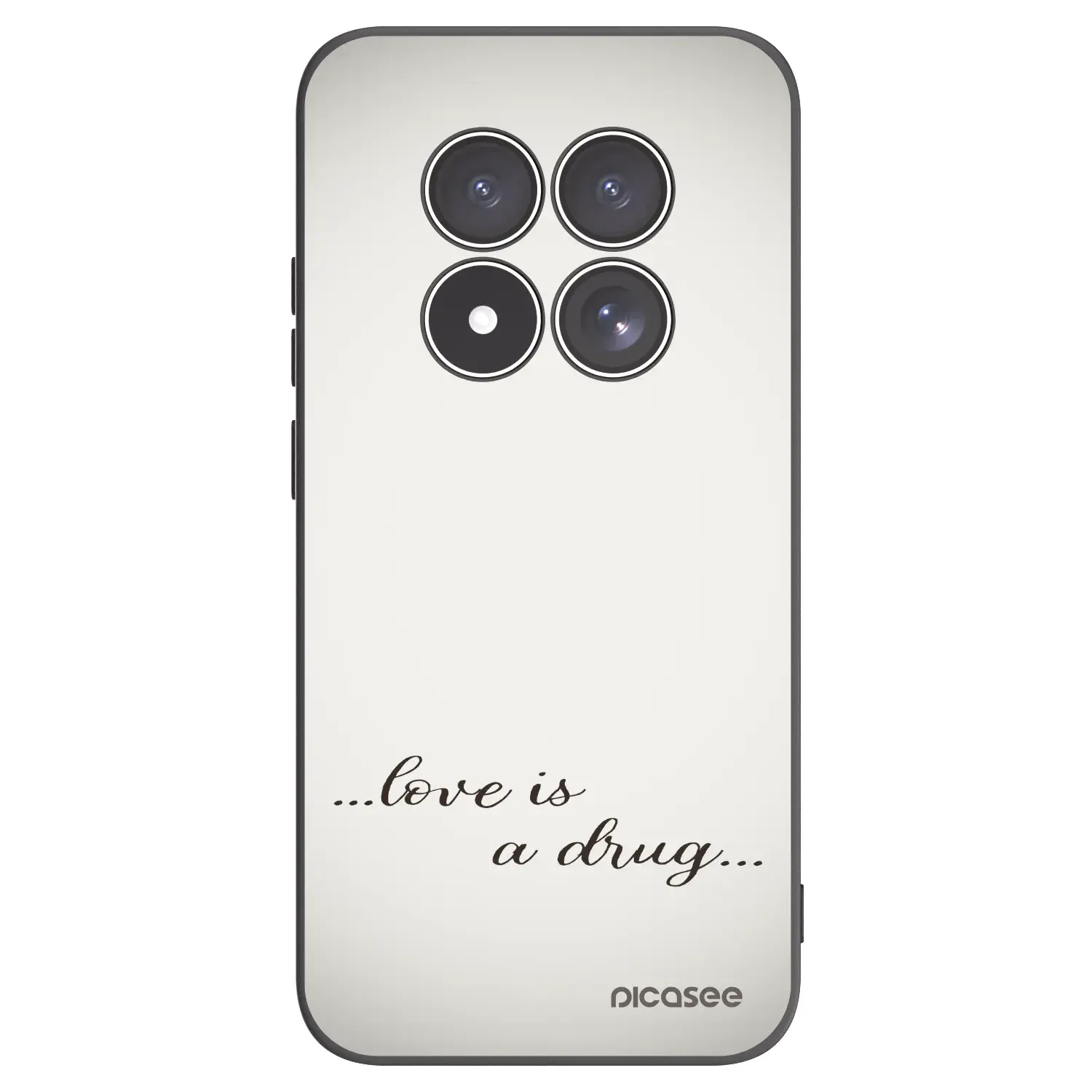 Silikonový černý obal pro Xiaomi Redmi Note 15 Pro 4G - Love is a drug