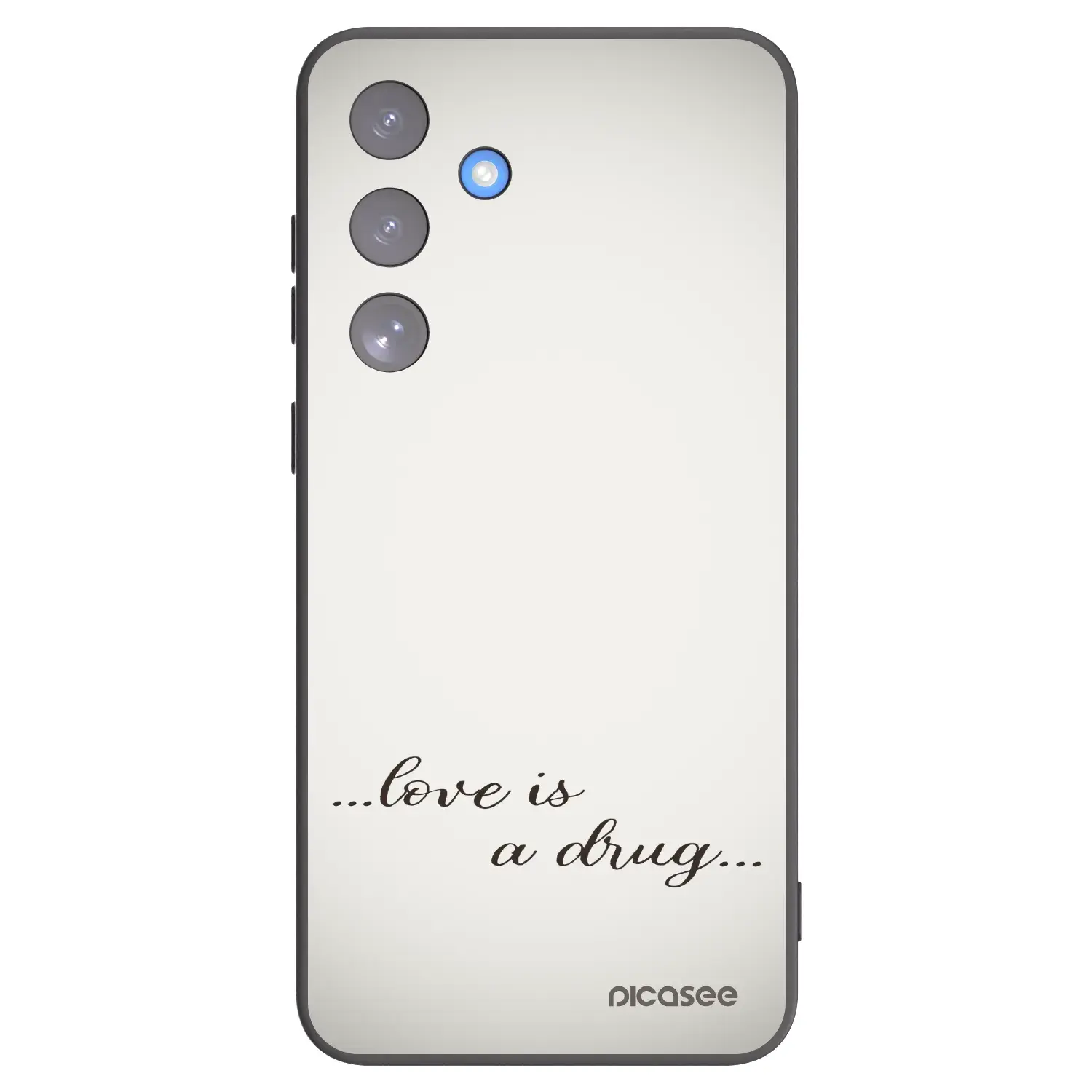 Silikonový černý obal pro Samsung Galaxy S25 FE 5G - Love is a drug