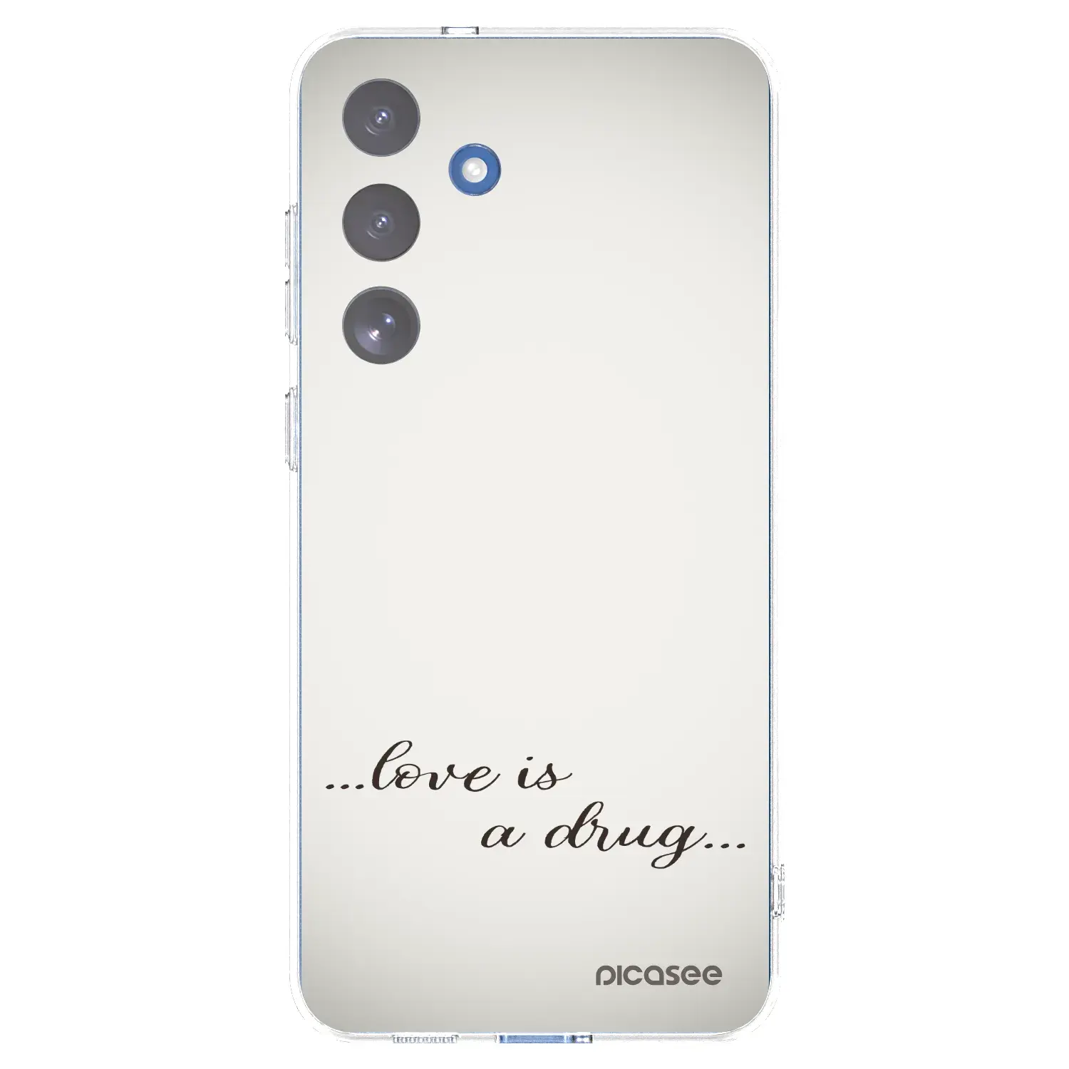 Silikonový průhledný obal pro Samsung Galaxy S25 FE 5G - Love is a drug