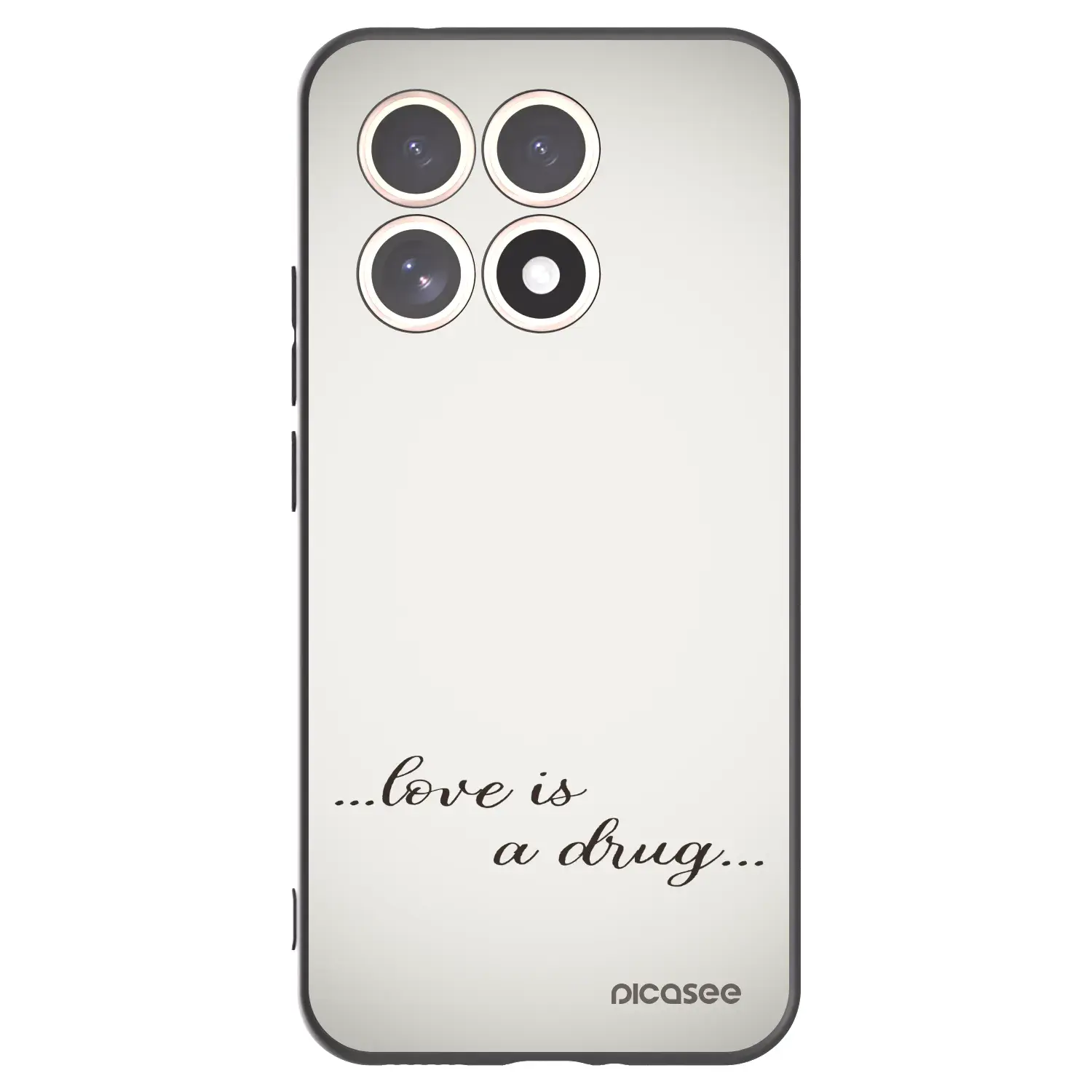 Silikonový černý obal pro Xiaomi 15T - Love is a drug