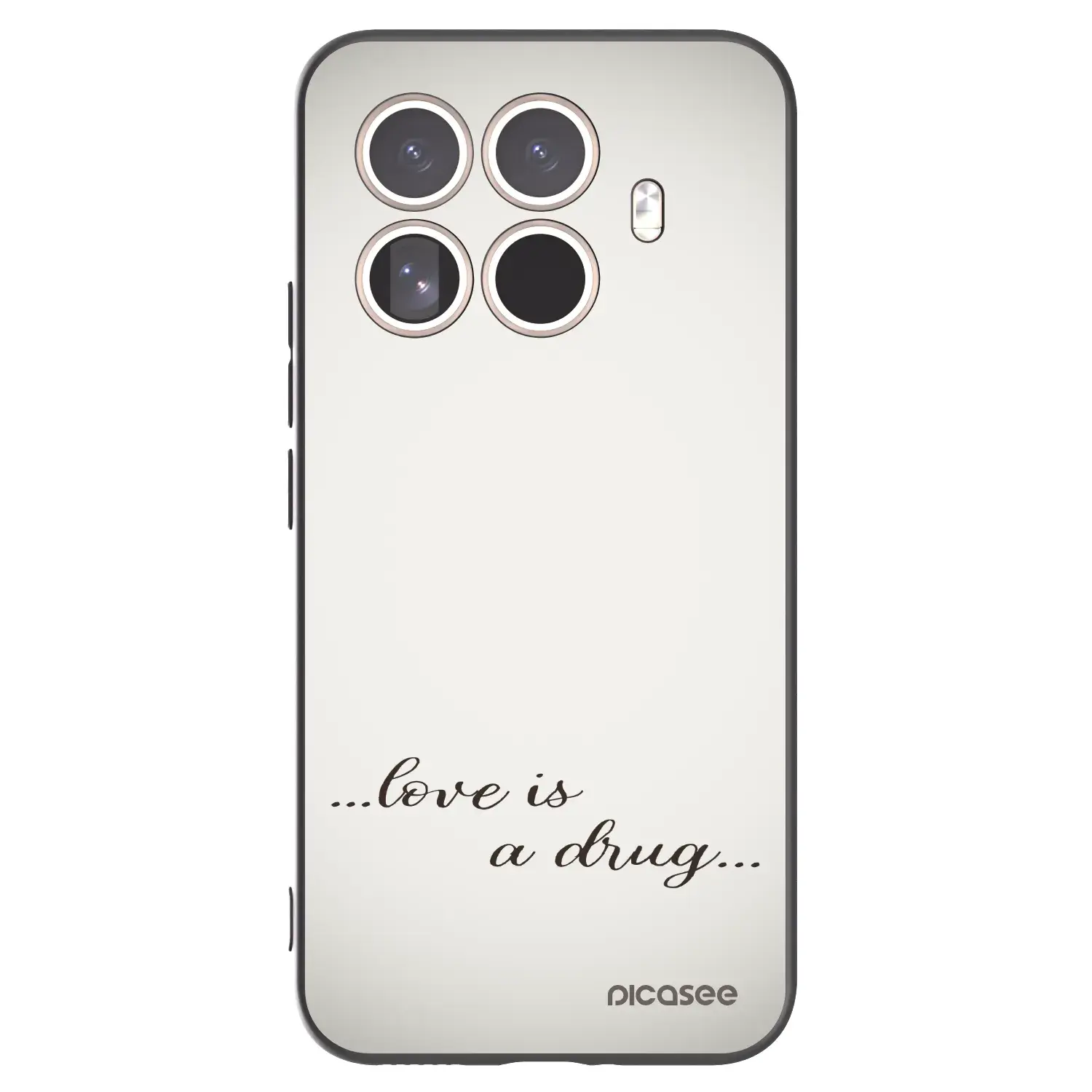 Silikonový černý obal pro Xiaomi 15T Pro - Love is a drug
