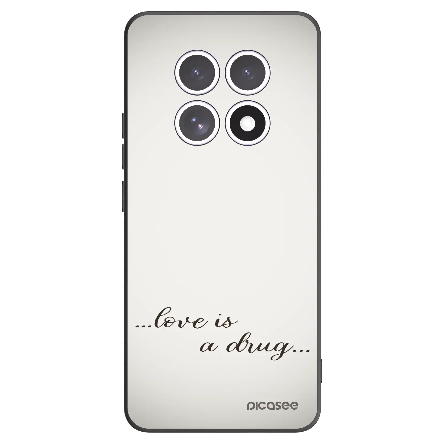 Silikonový černý obal pro Xiaomi Redmi Note 15 4G - Love is a drug