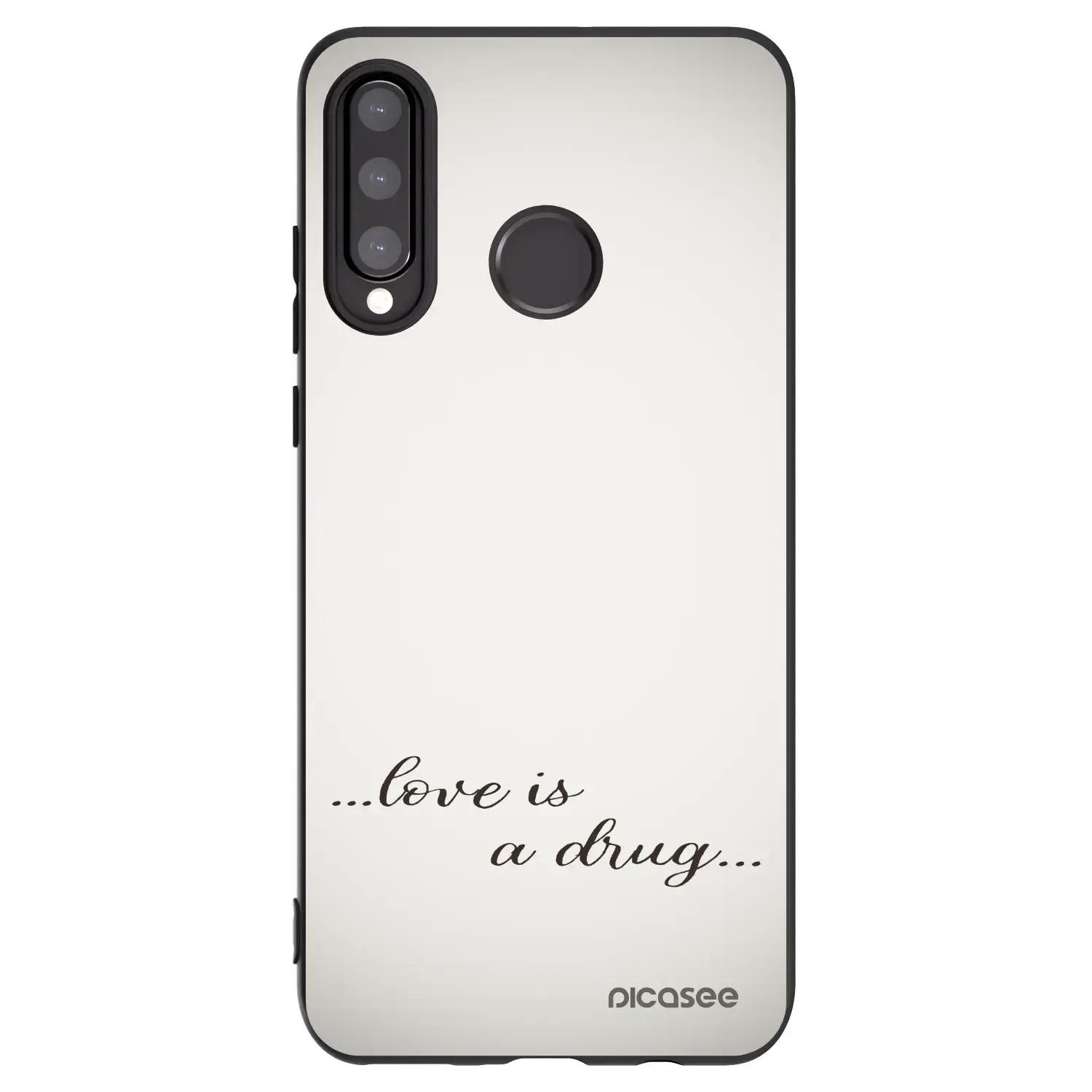 Silikonový černý obal pro Huawei P30 Lite - Love is a drug