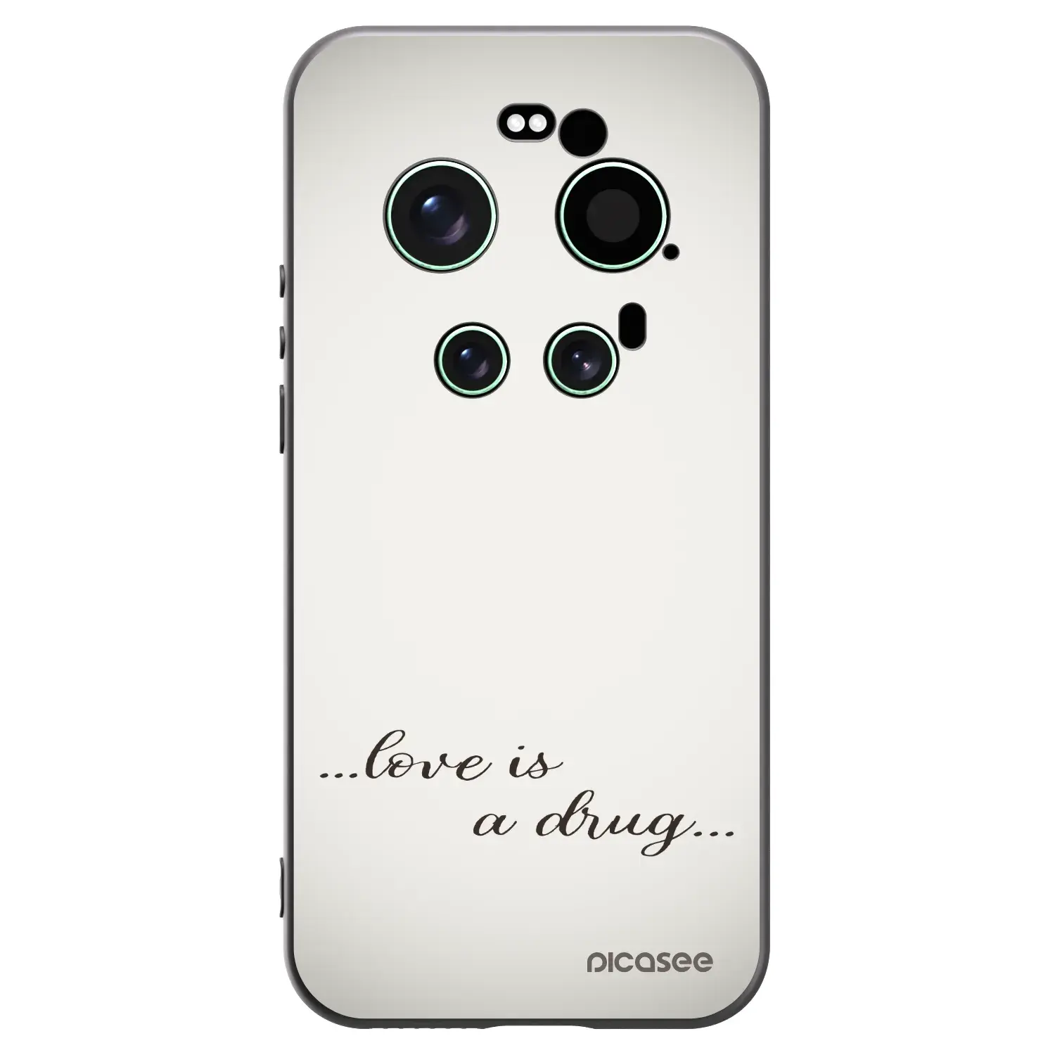 Silikonový černý obal pro Xiaomi 17 Ultra - Love is a drug