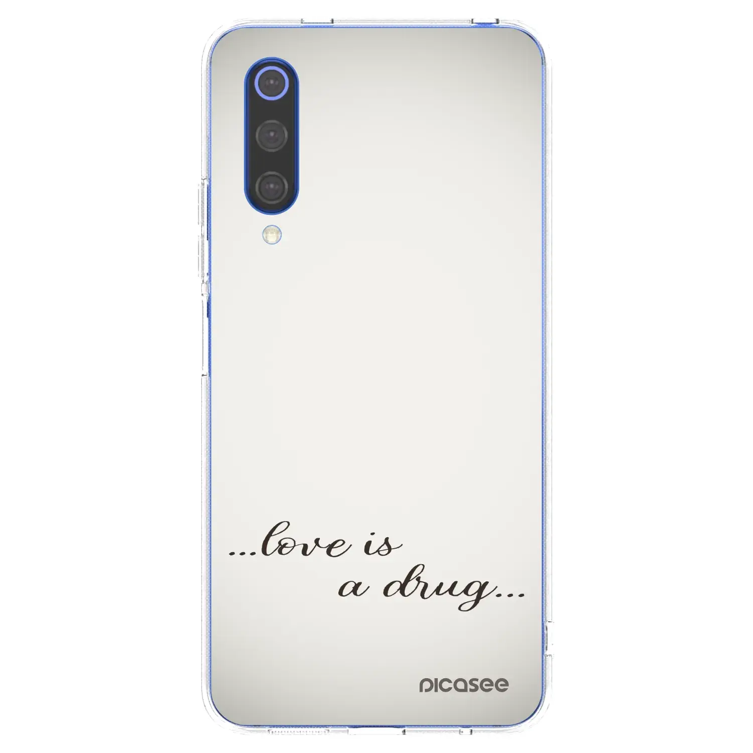 Silikonový průhledný obal pro Xiaomi Mi 9 SE - Love is a drug