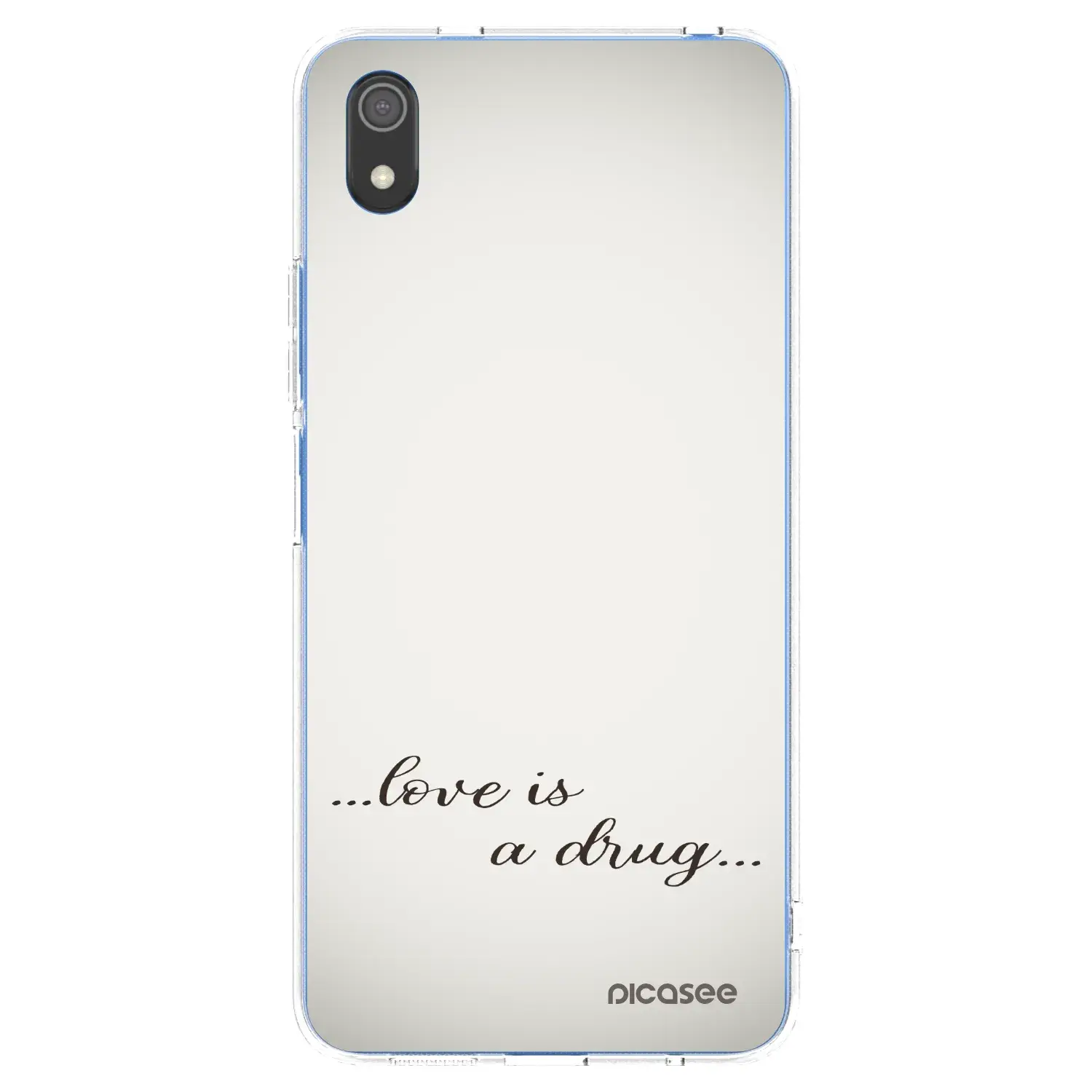 Silikonový průhledný obal pro Xiaomi Redmi 7A - Love is a drug