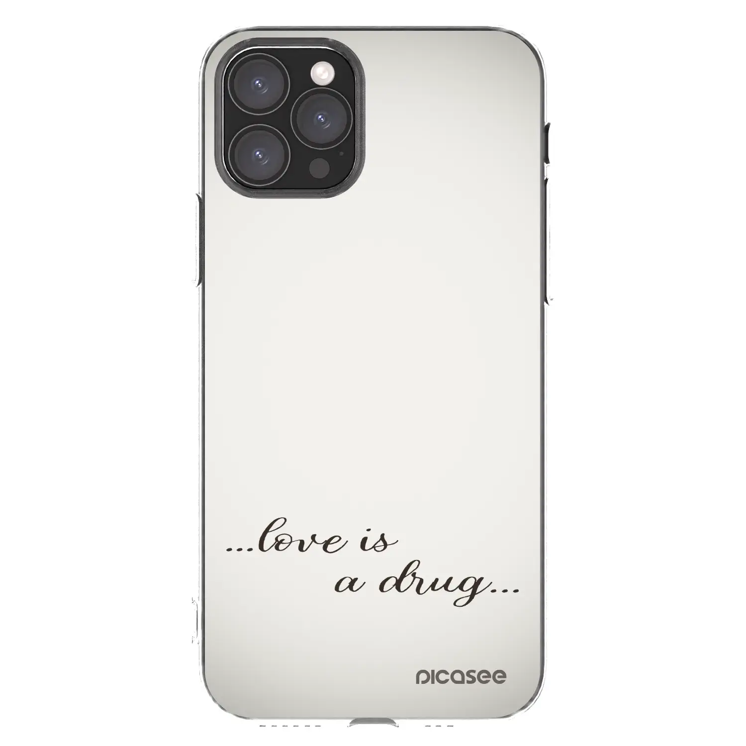 Silikonový průhledný obal pro Apple iPhone 11 Pro - Love is a drug