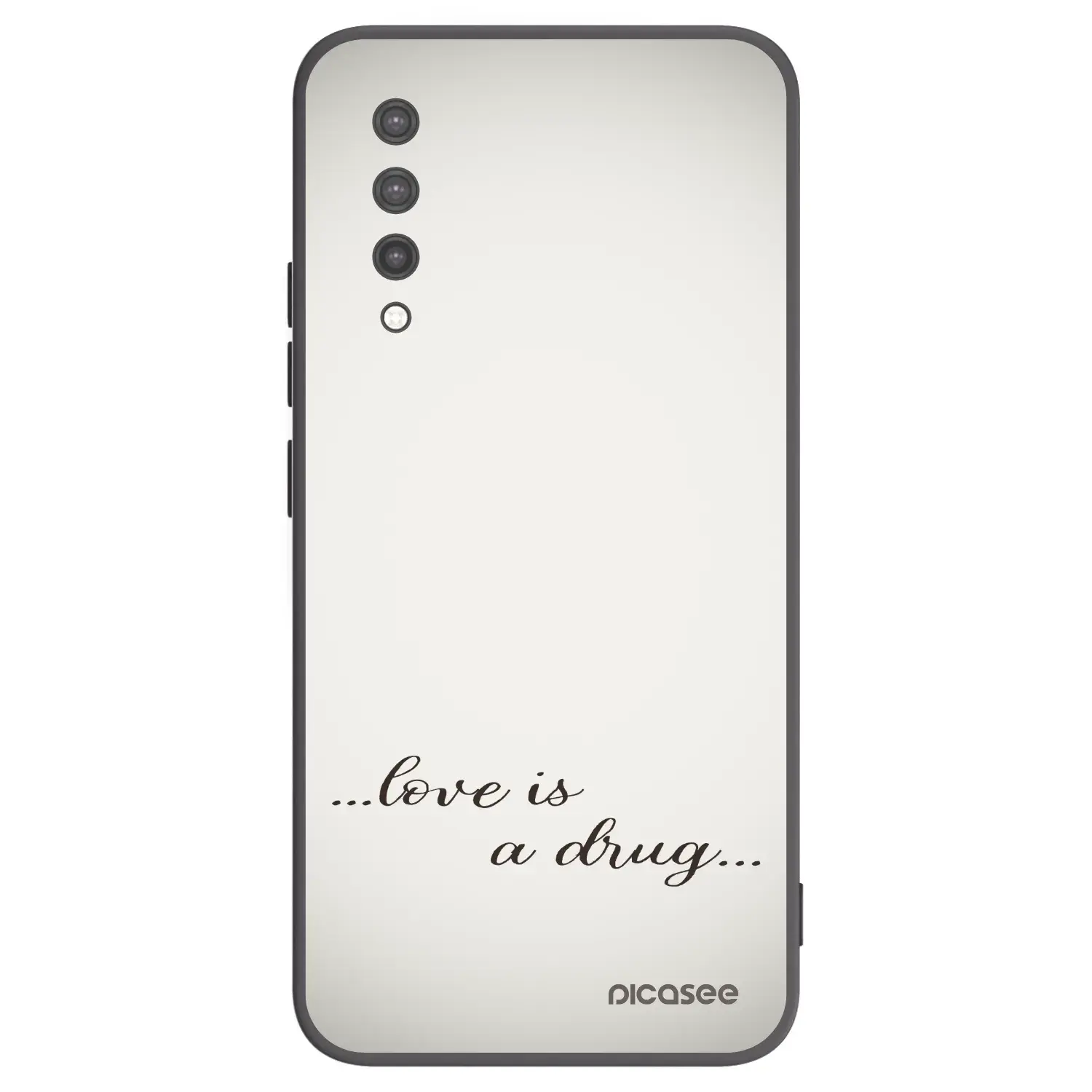 Silikonový černý obal pro Xiaomi Mi 9 Lite - Love is a drug