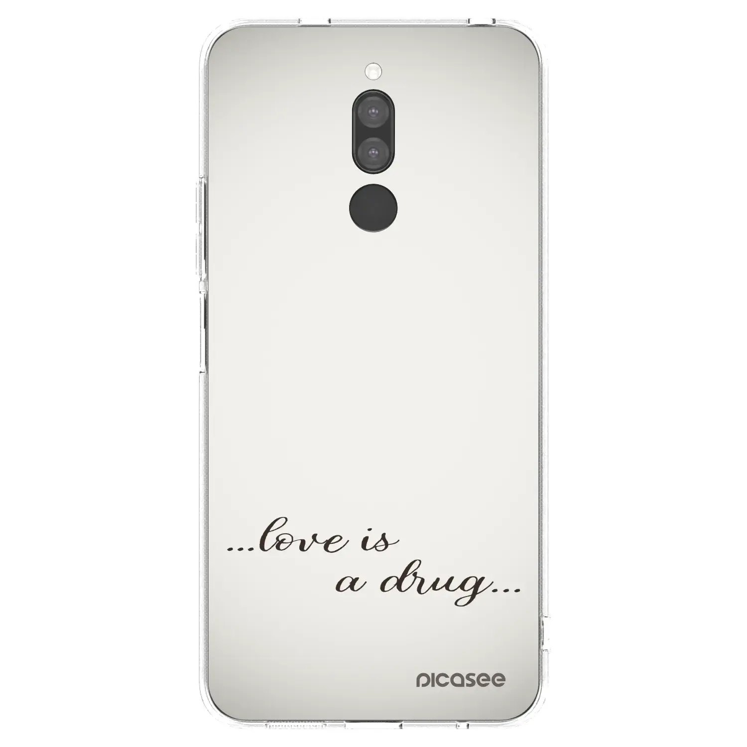 Silikonový průhledný obal pro Xiaomi Redmi 8 - Love is a drug