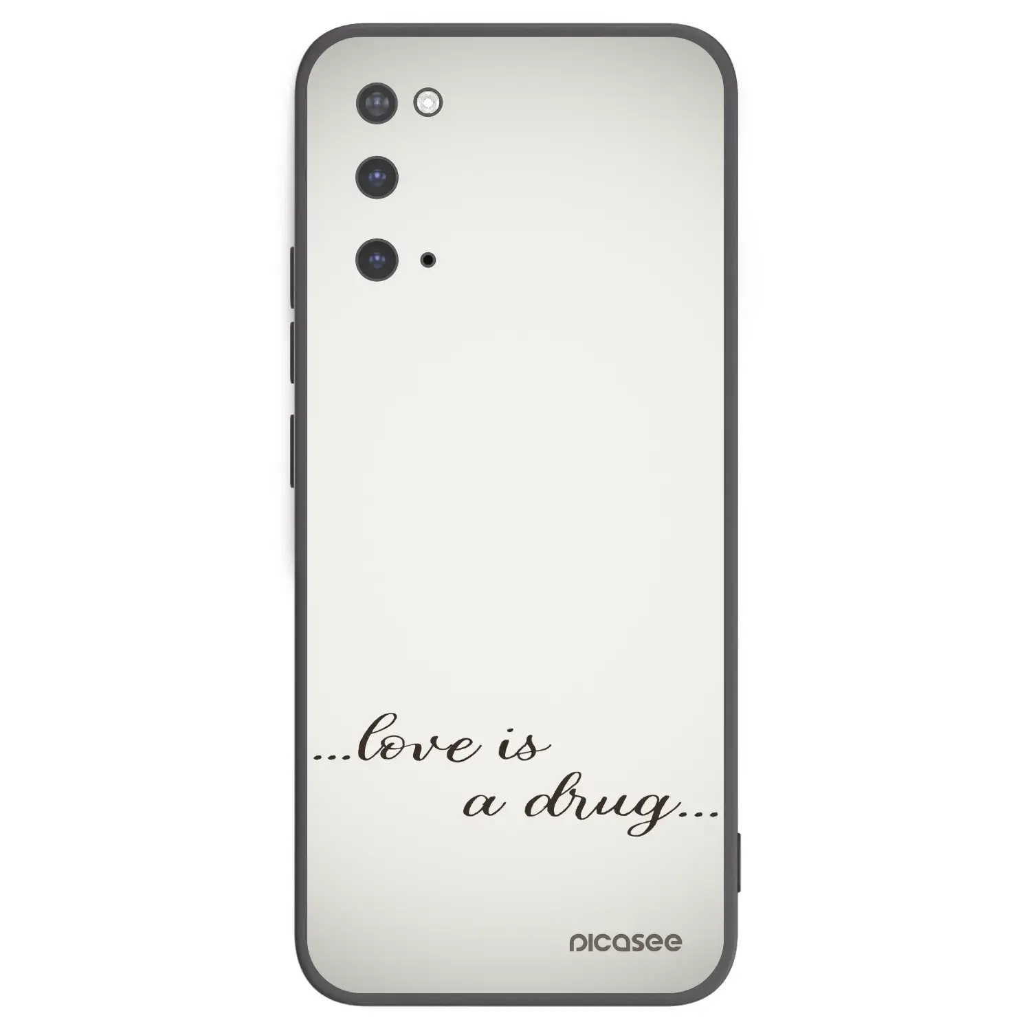 Silikonový černý obal pro Samsung Galaxy S20 G980F - Love is a drug
