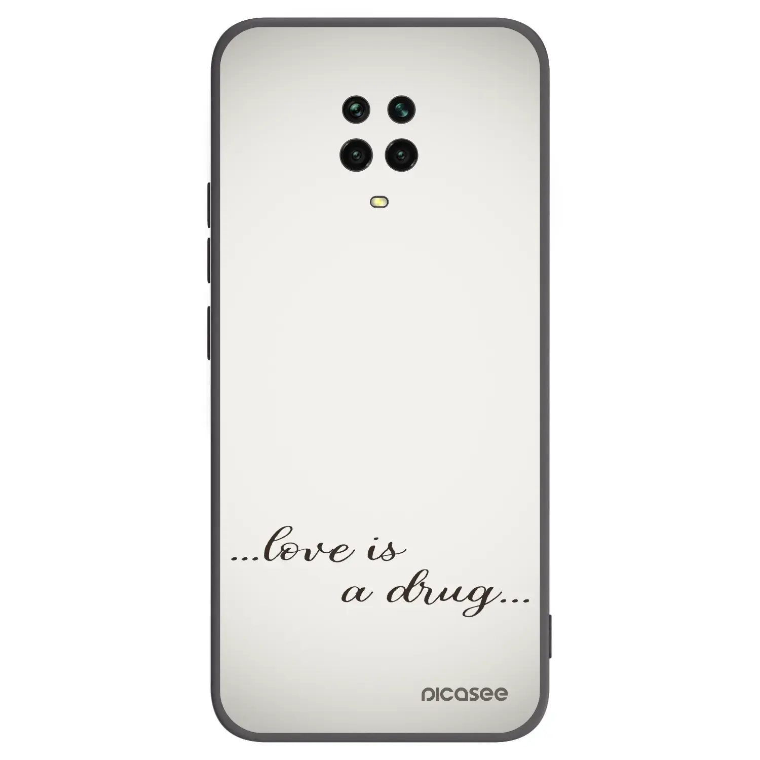 Silikonový černý obal pro Xiaomi Redmi Note 9 Pro - Love is a drug