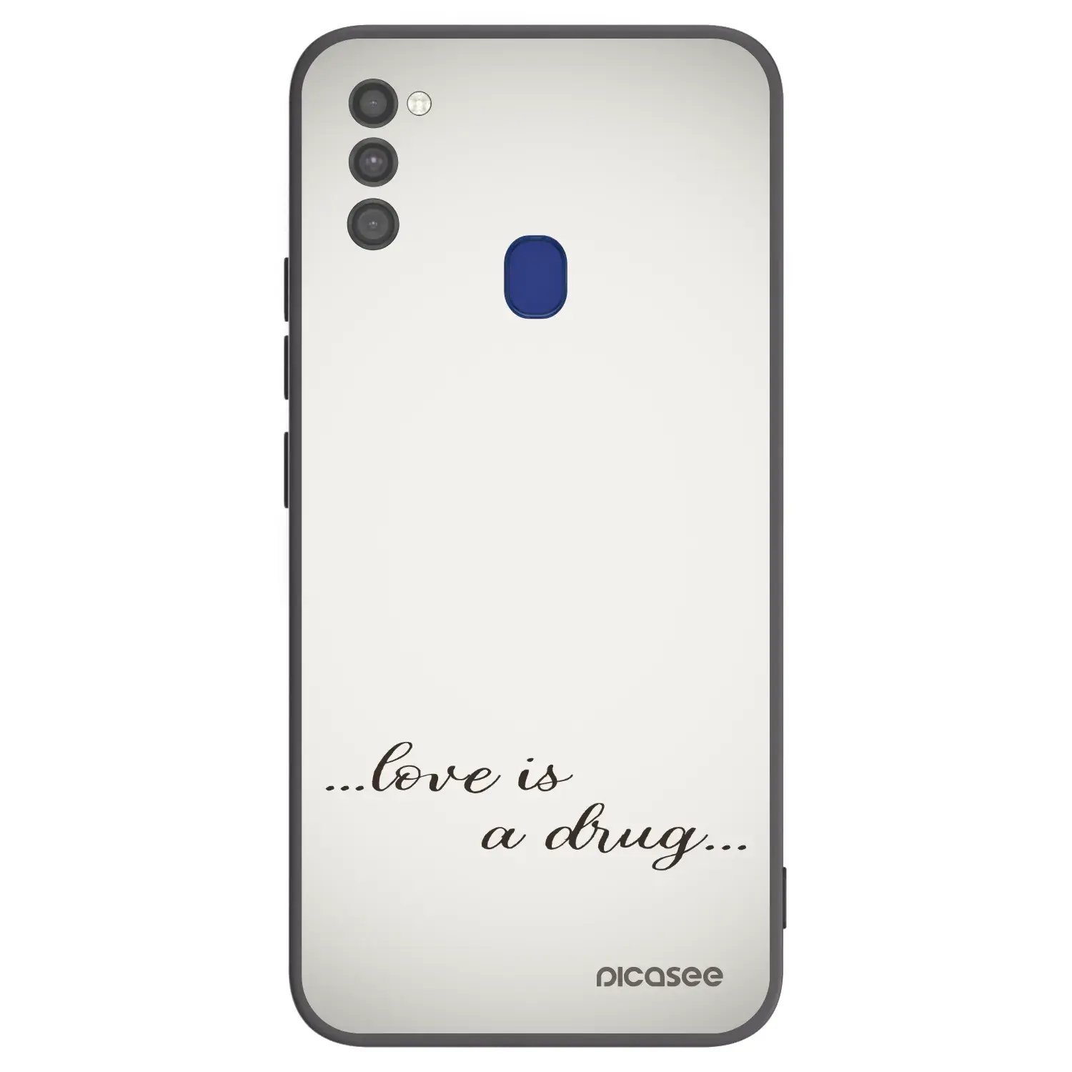 Silikonový černý obal pro Samsung Galaxy M21 M215F - Love is a drug