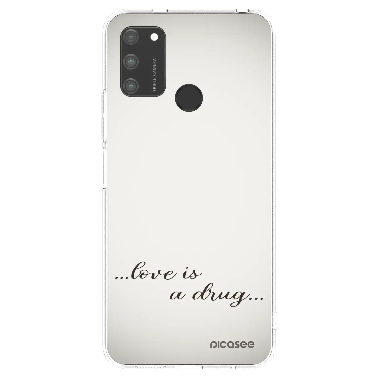 Silikonový průhledný obal pro Honor 9A - Love is a drug