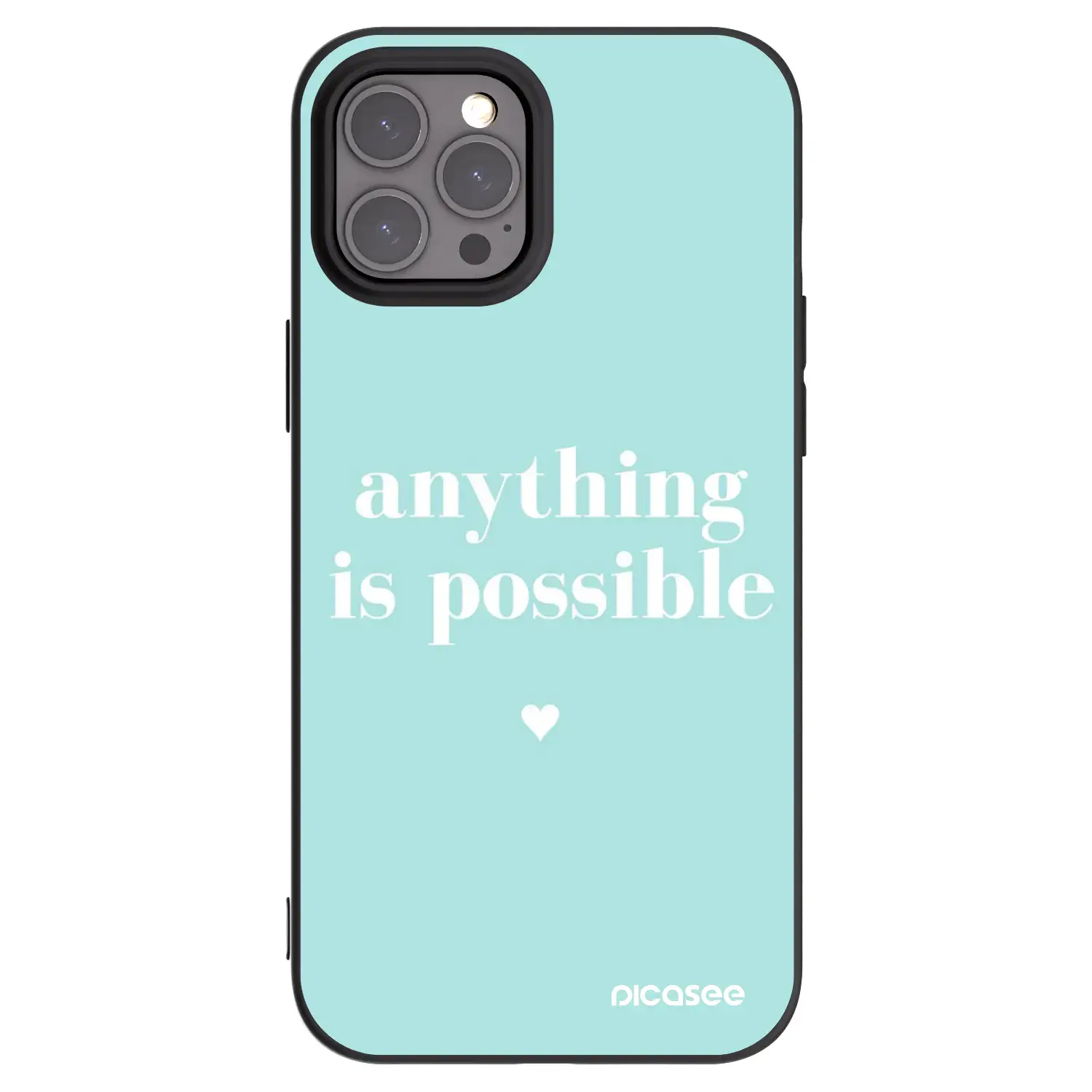 Silikonový černý obal pro Apple iPhone 12 Pro Max - Anything is possible