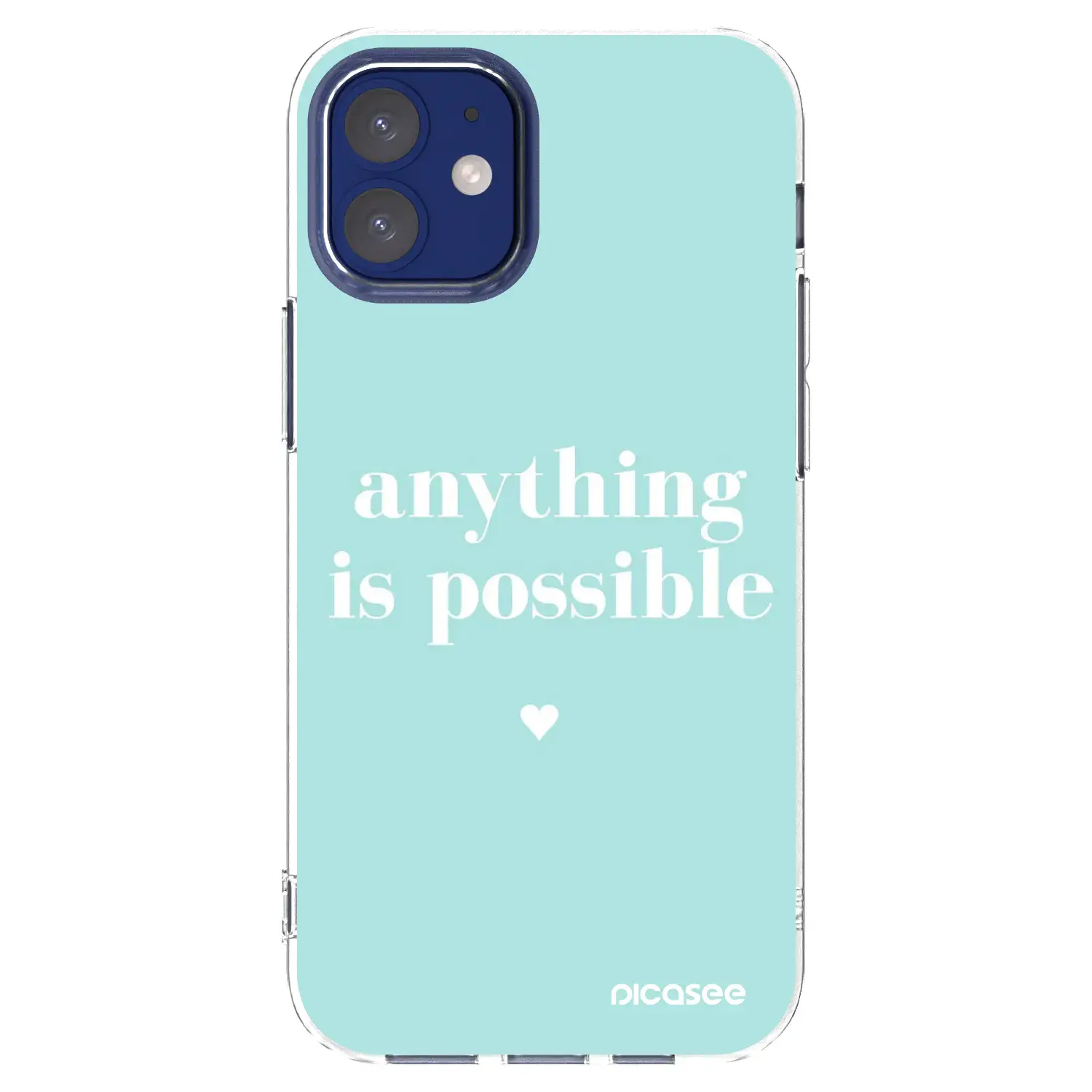 Silikonový průhledný obal pro Apple iPhone 12 mini - Anything is possible