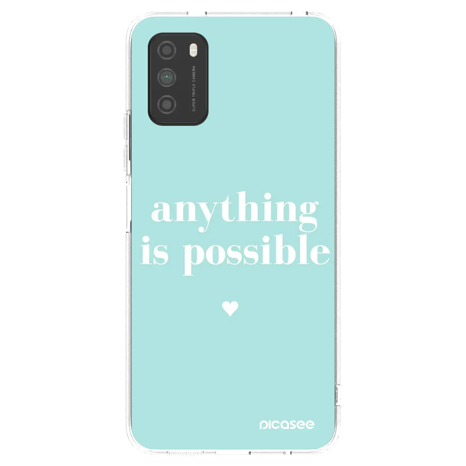 Silikonový průhledný obal pro Xiaomi Poco M3 - Anything is possible