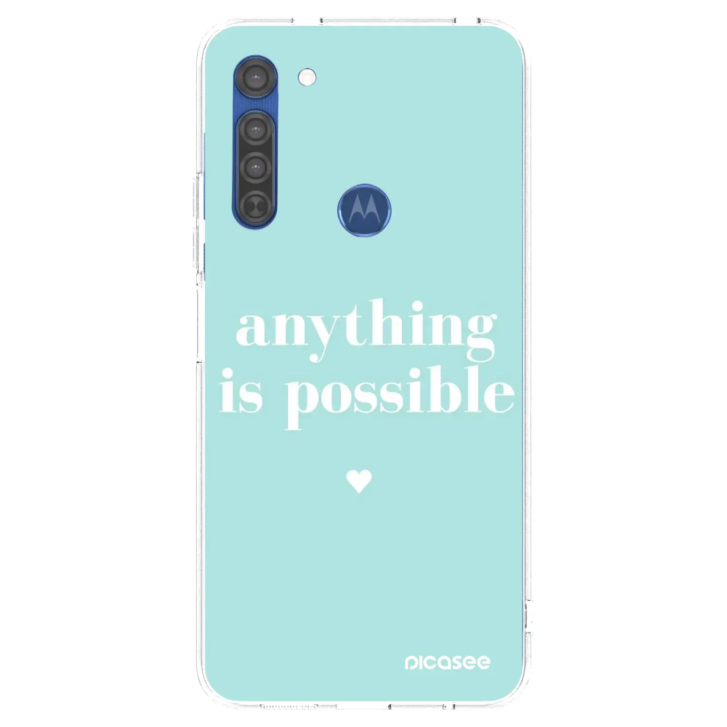 Silikonový průhledný obal pro Motorola Moto G8 - Anything is possible