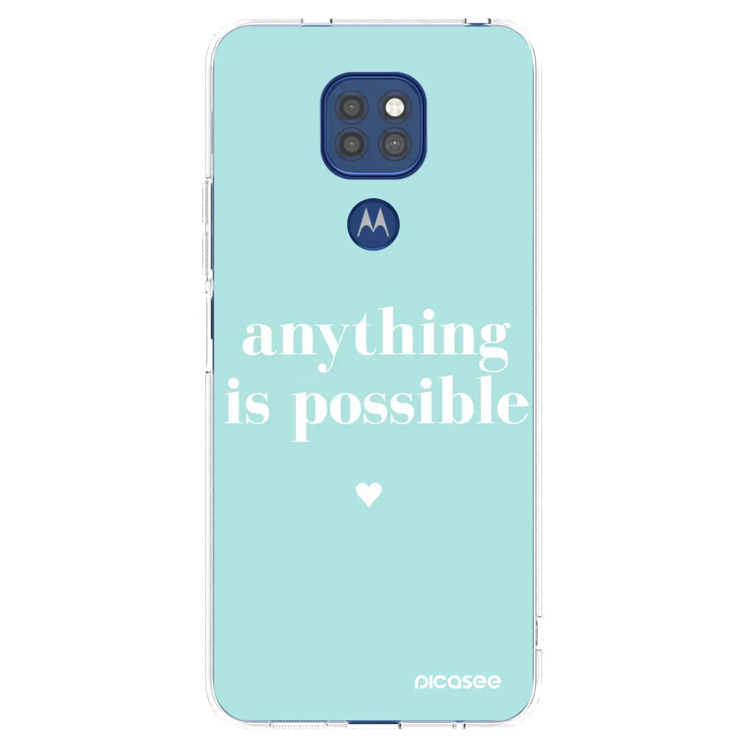 Silikonový průhledný obal pro Motorola Moto G9 Play - Anything is possible