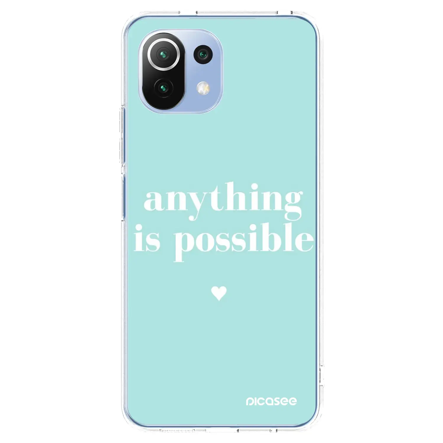 Silikonový průhledný obal pro Xiaomi Mi 11 Lite - Anything is possible
