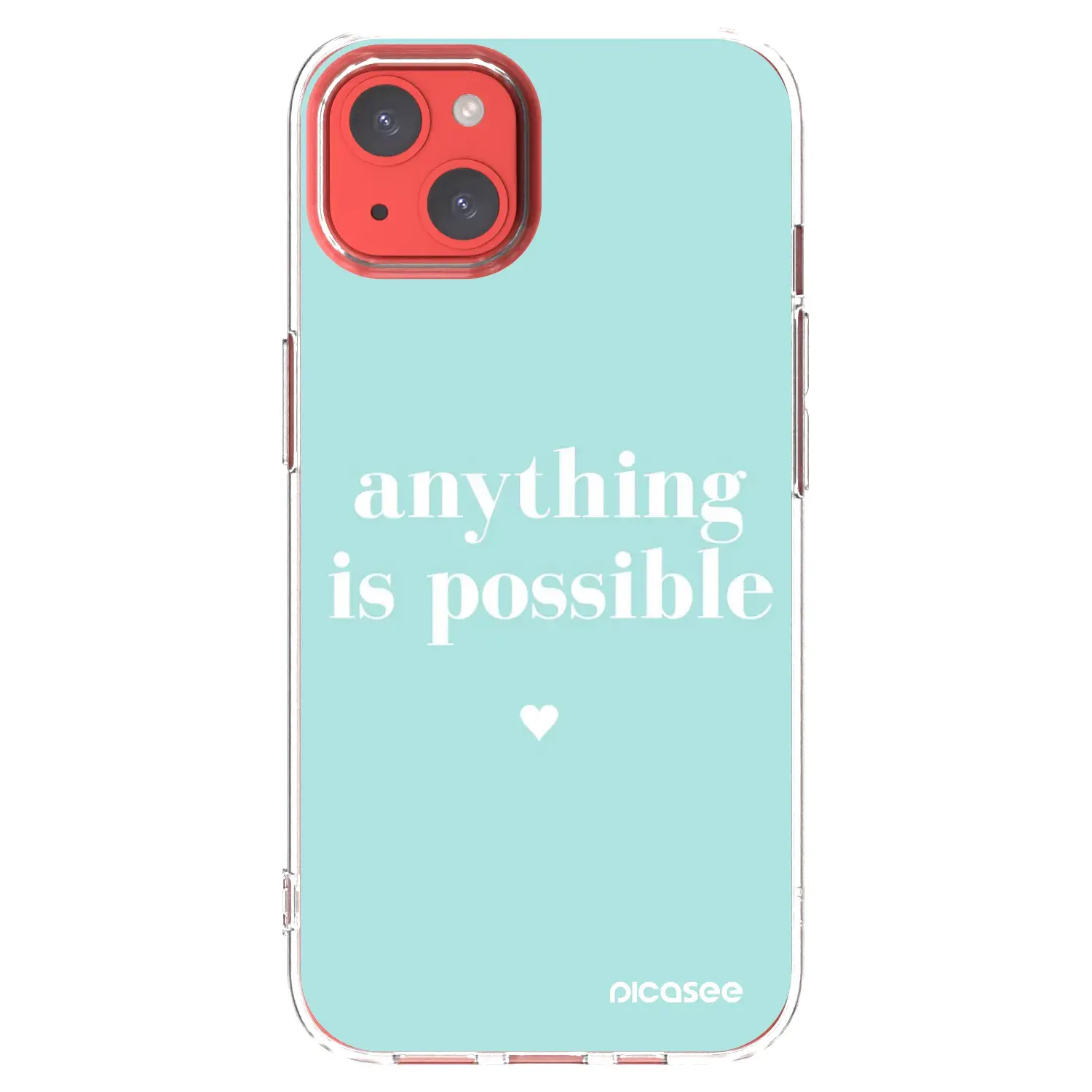 Silikonový průhledný obal pro Apple iPhone 13 - Anything is possible