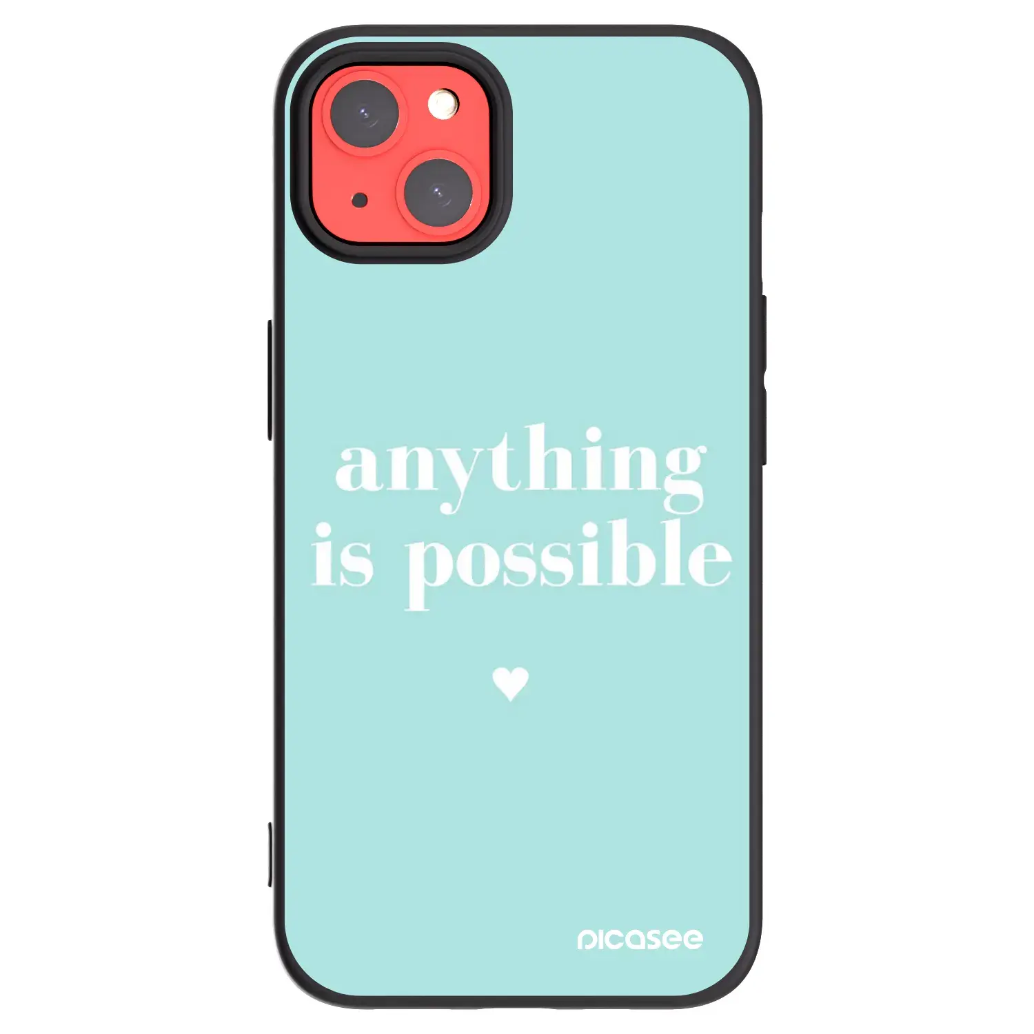 Silikonový černý obal pro Apple iPhone 13 - Anything is possible