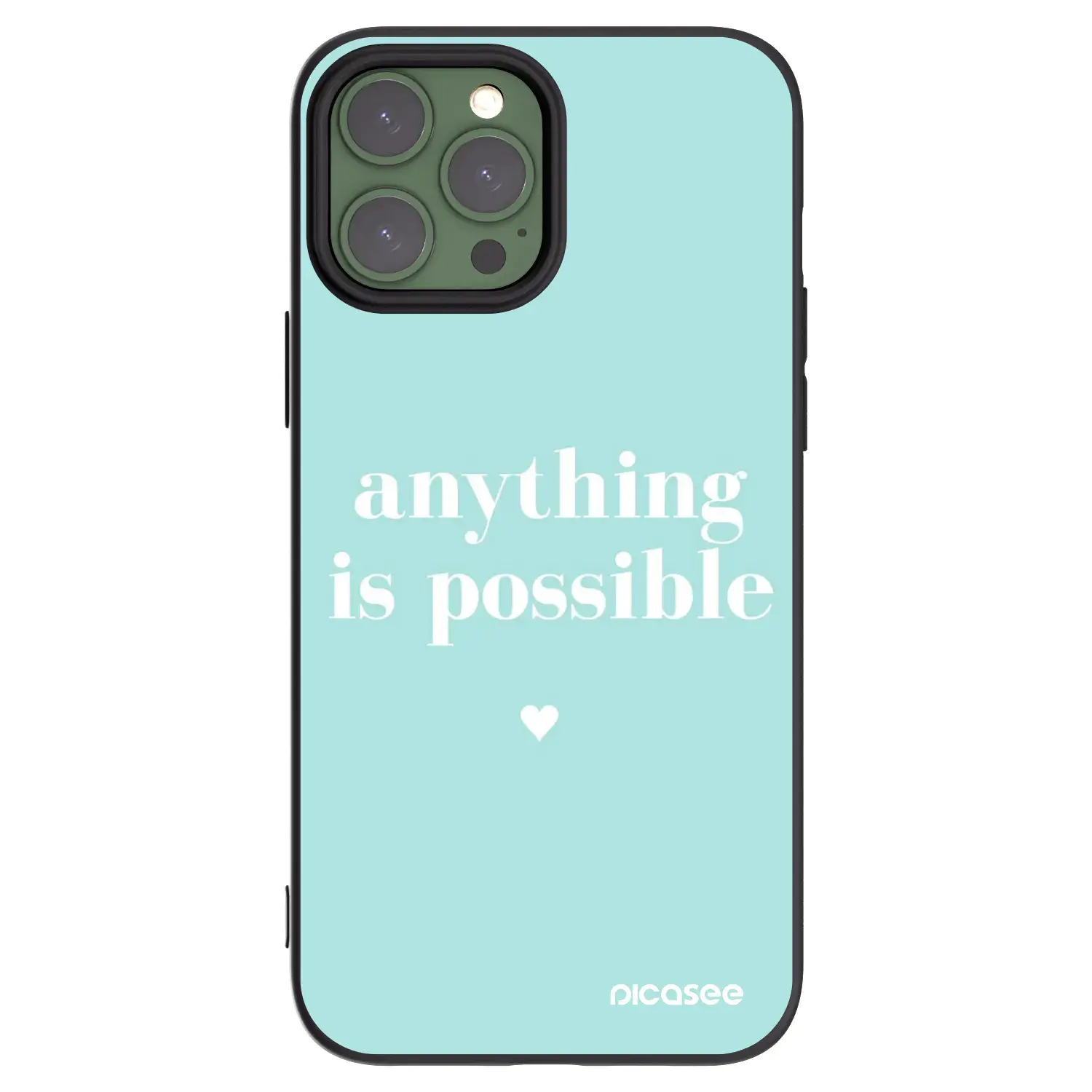 Silikonový černý obal pro Apple iPhone 13 Pro Max - Anything is possible
