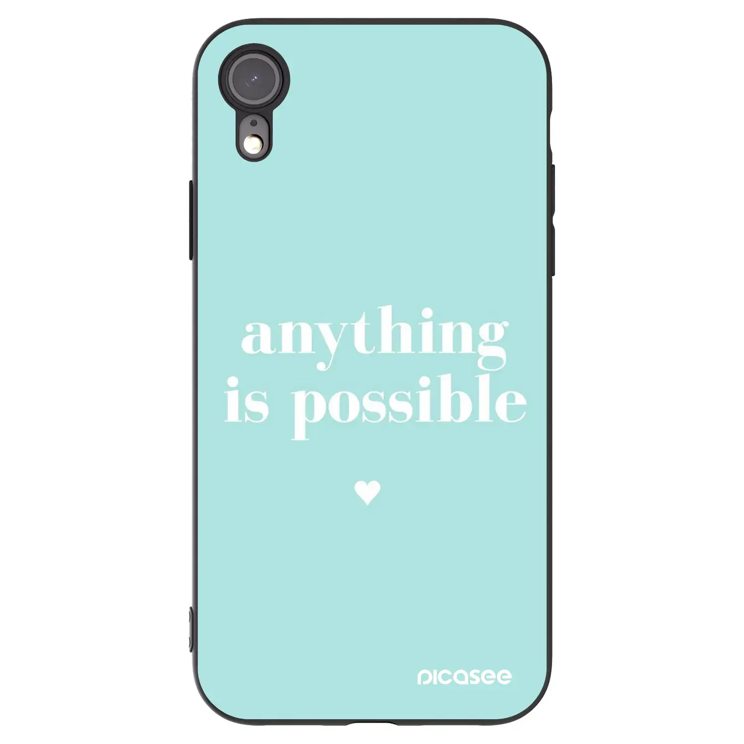 Silikonový černý obal pro Apple iPhone XR - Anything is possible