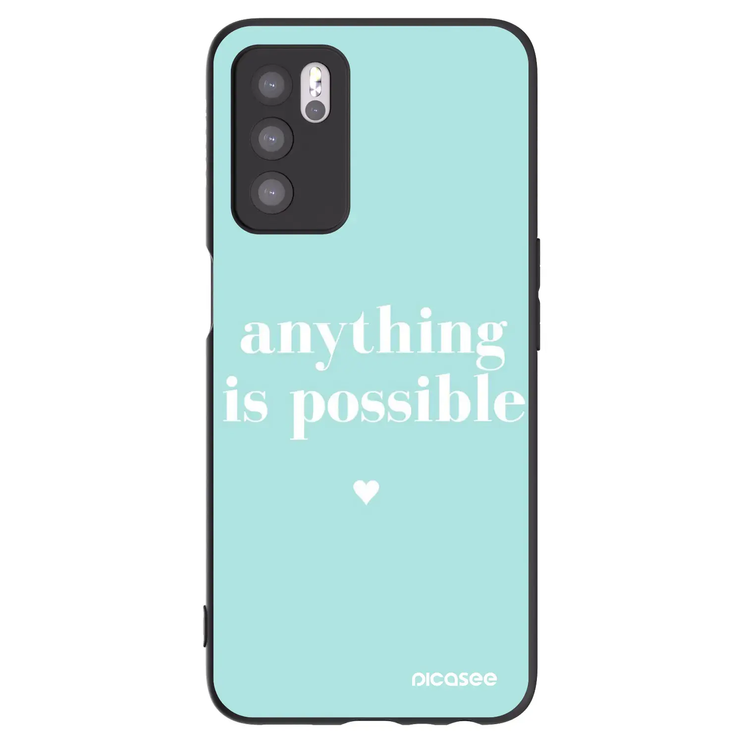 Silikonový černý obal pro OPPO A16s - Anything is possible