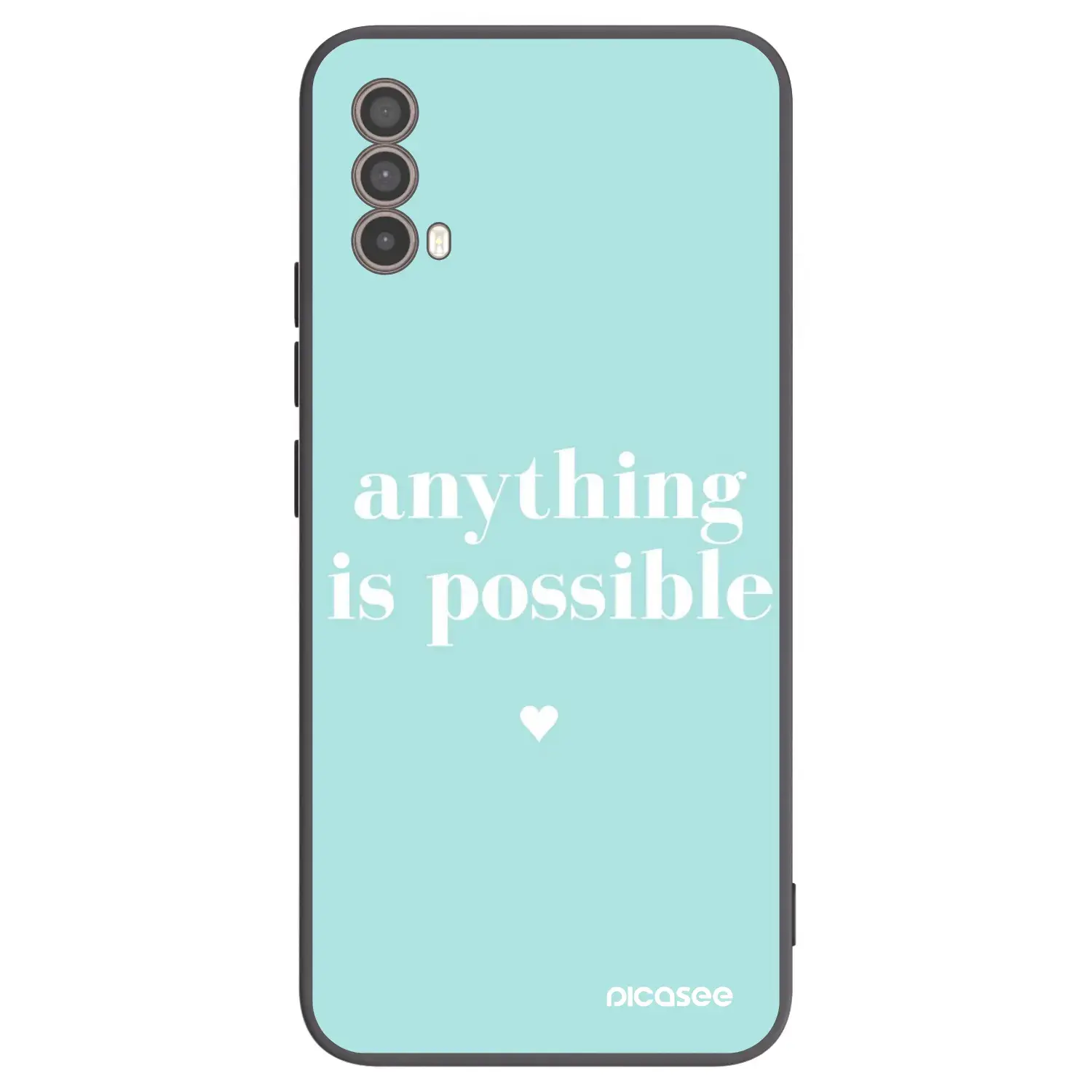 Silikonový černý obal pro Motorola Moto E40 - Anything is possible