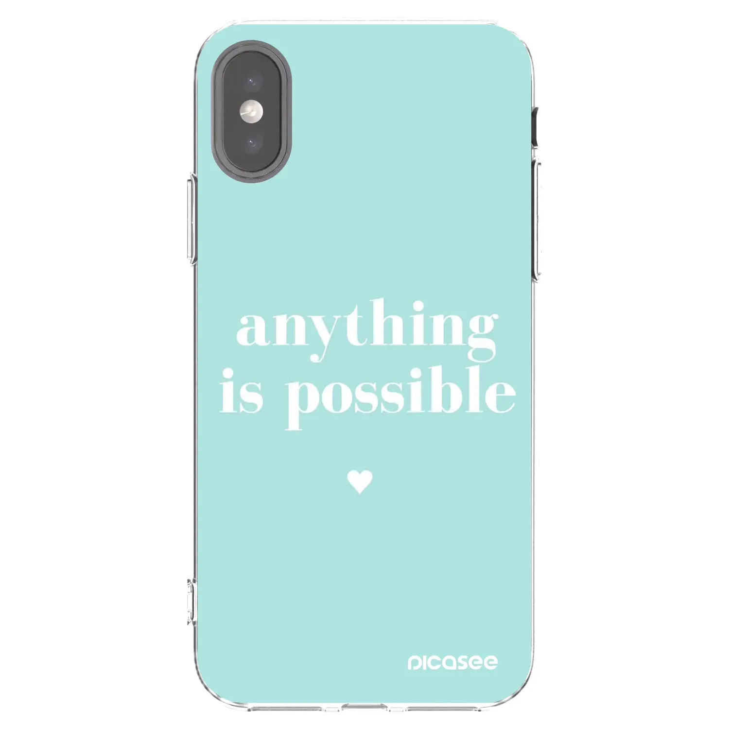 Silikonový průhledný obal pro Apple iPhone X/XS - Anything is possible