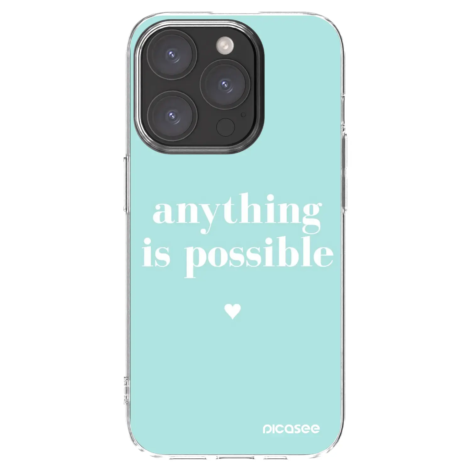 Silikonový průhledný obal pro Apple iPhone 15 Pro - Anything is possible