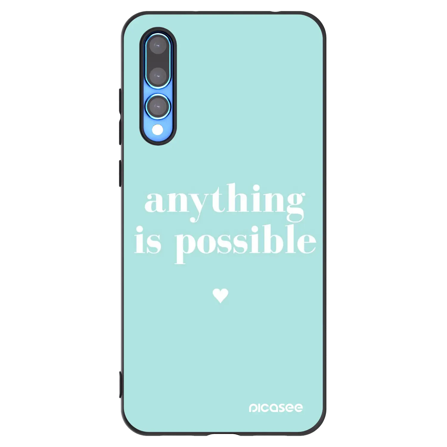 Silikonový černý obal pro Huawei P20 Pro - Anything is possible