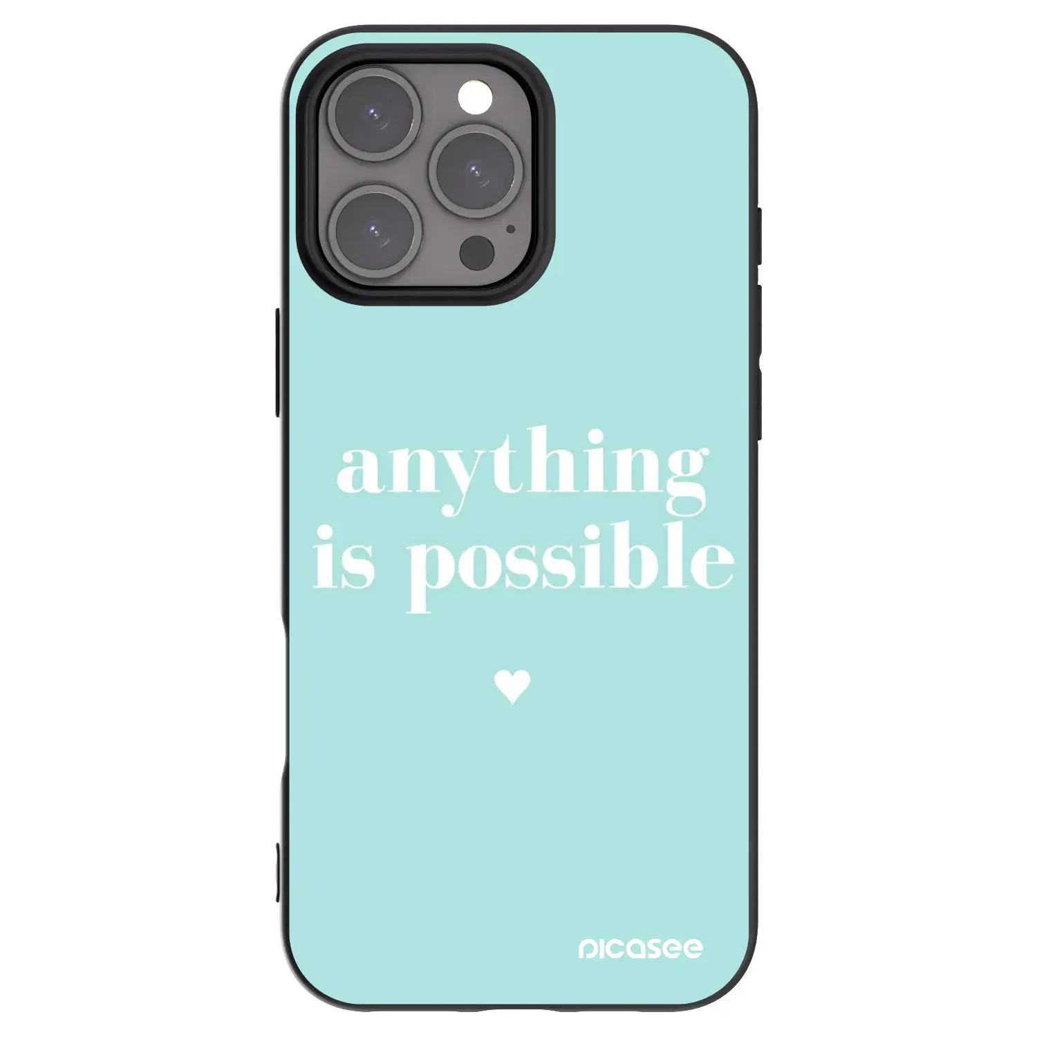 Silikonový černý obal pro Apple iPhone 16 Pro Max - Anything is possible