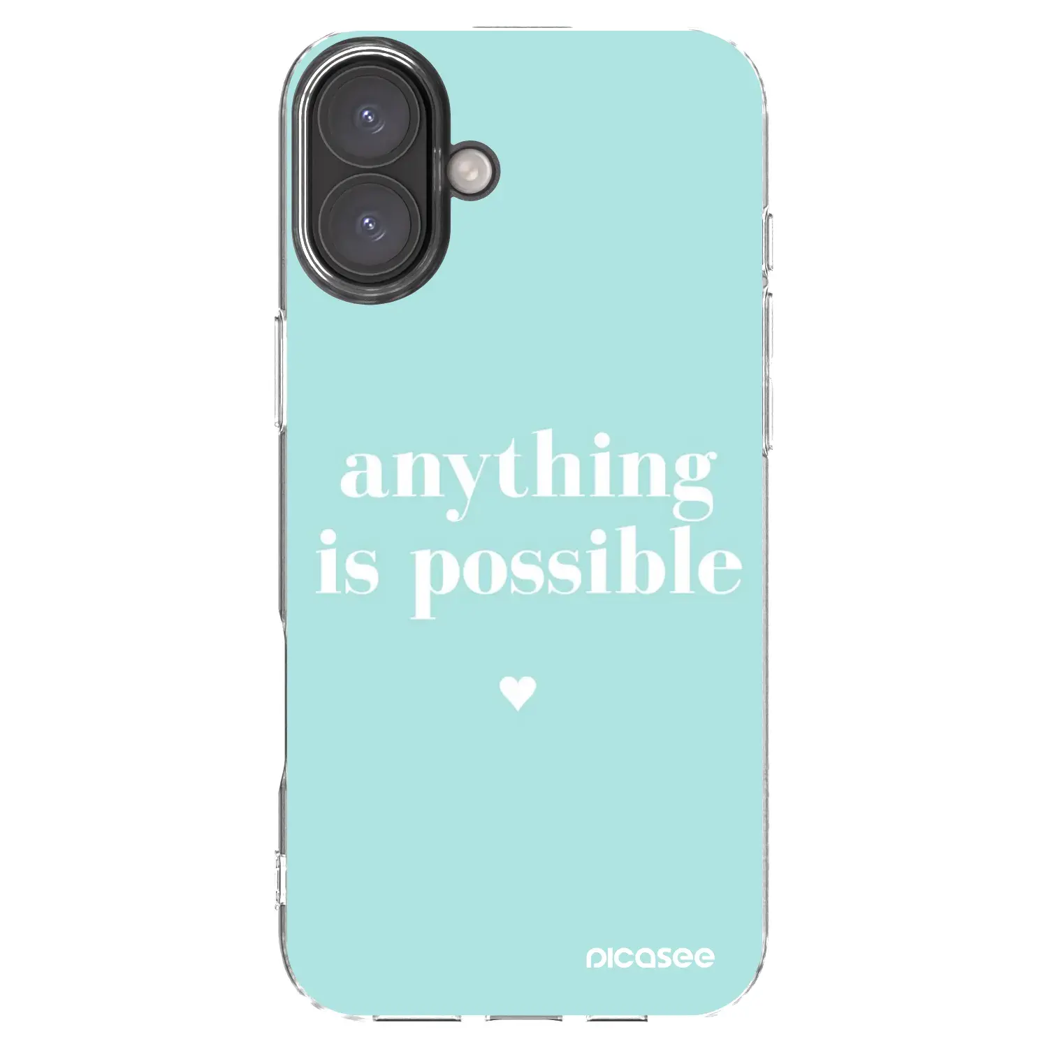 Silikonový průhledný obal pro Apple iPhone 16 Plus - Anything is possible
