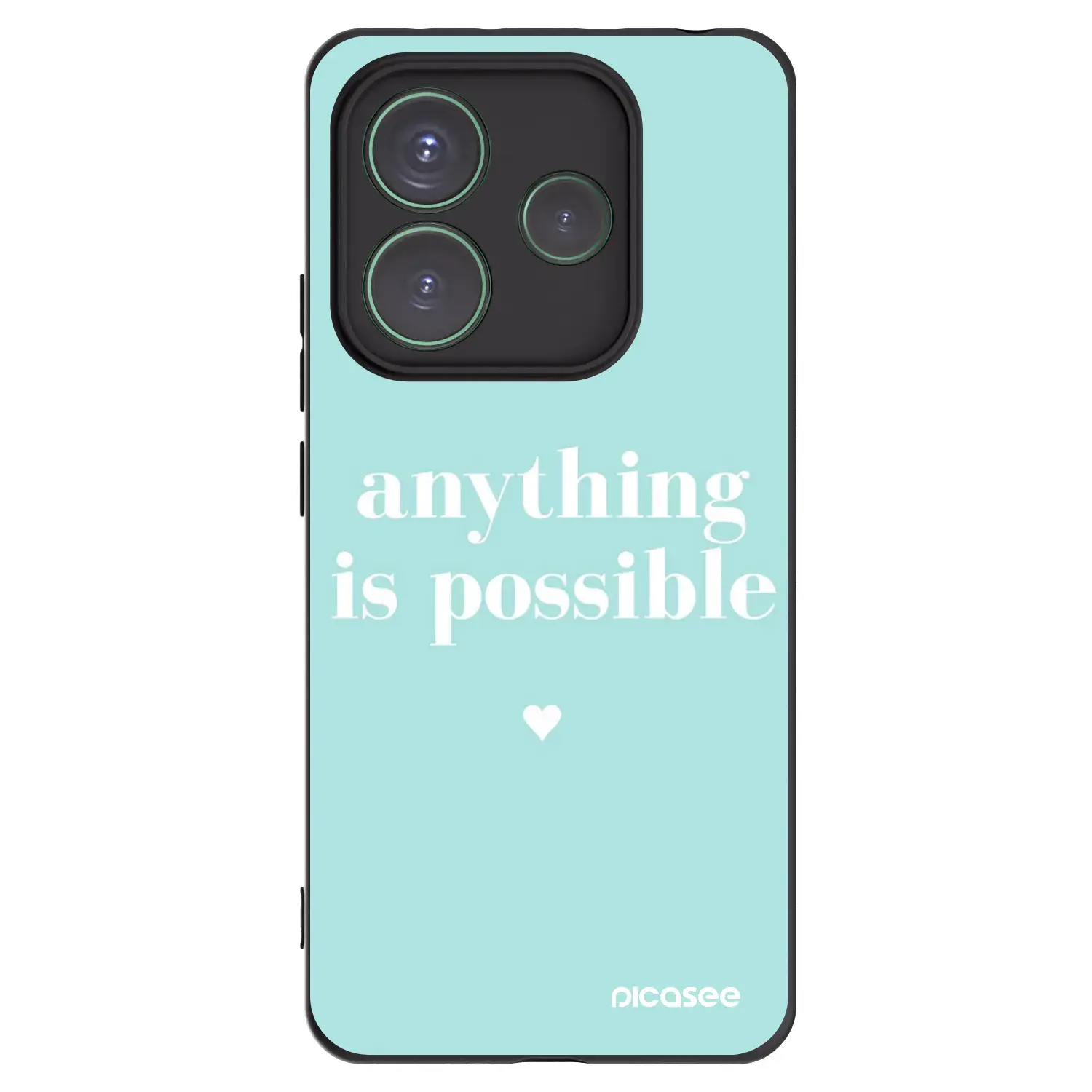 Silikonový černý obal pro Xiaomi Redmi Note 14 5G - Anything is possible