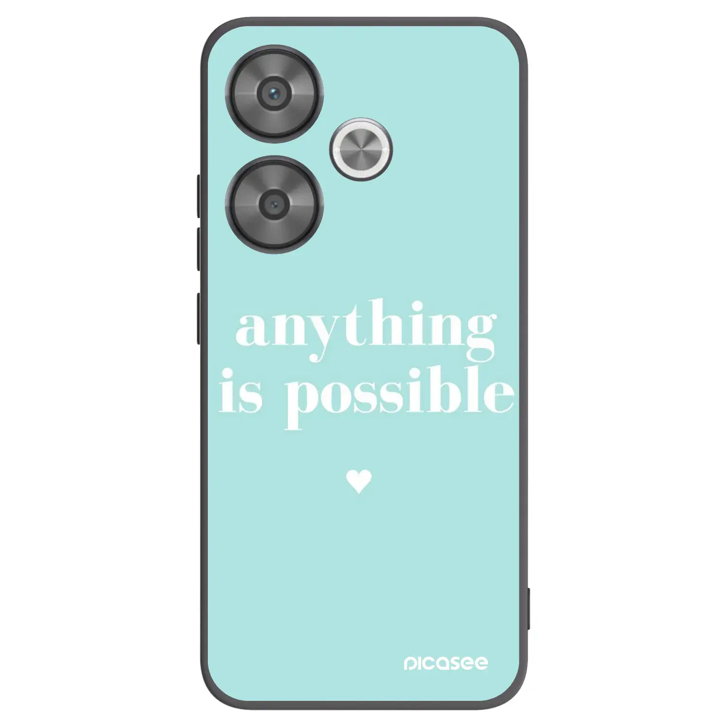 Silikonový černý obal pro Xiaomi Poco F6 - Anything is possible
